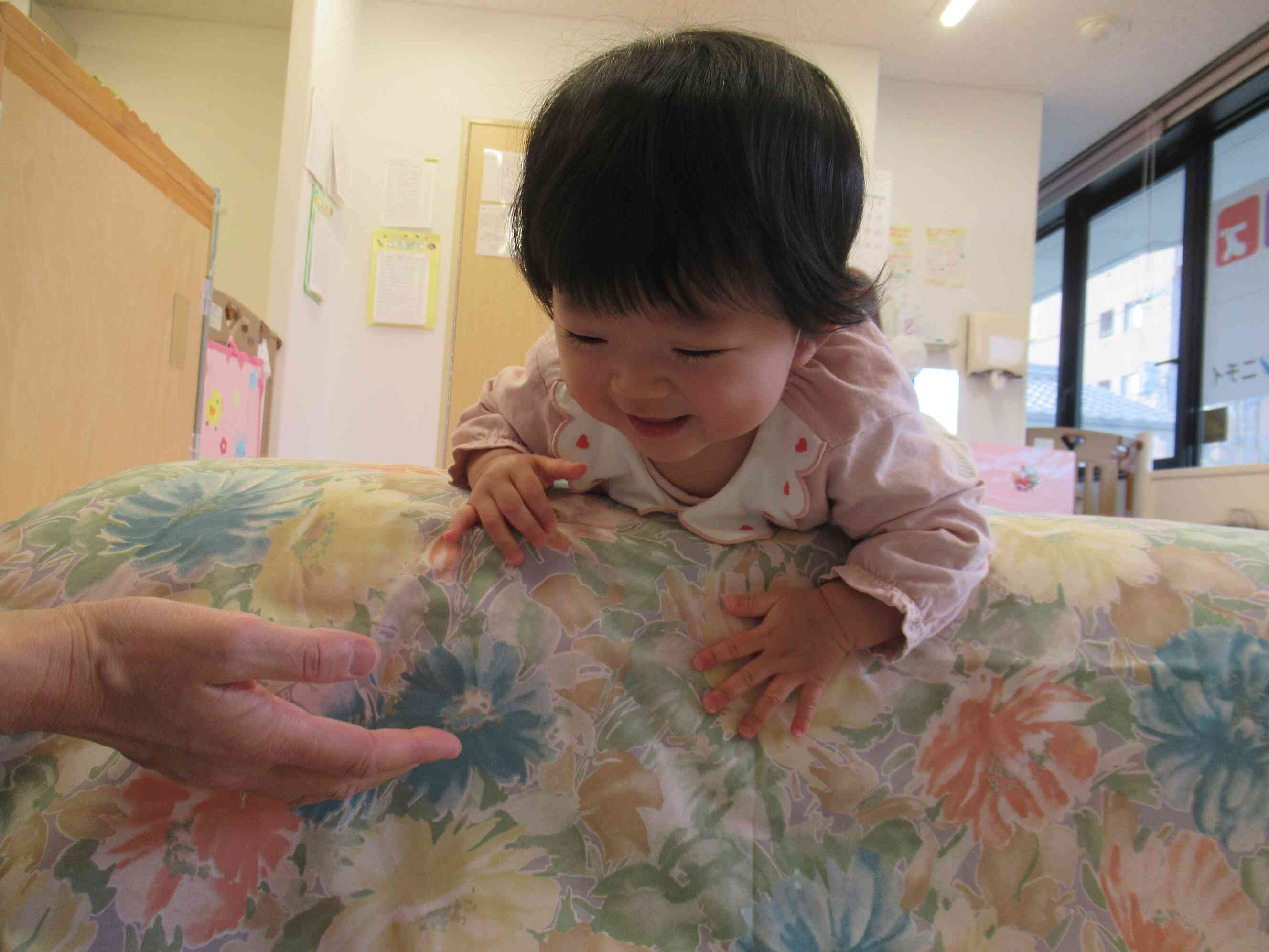 よいしょ！じぶんでのぼれたよ。