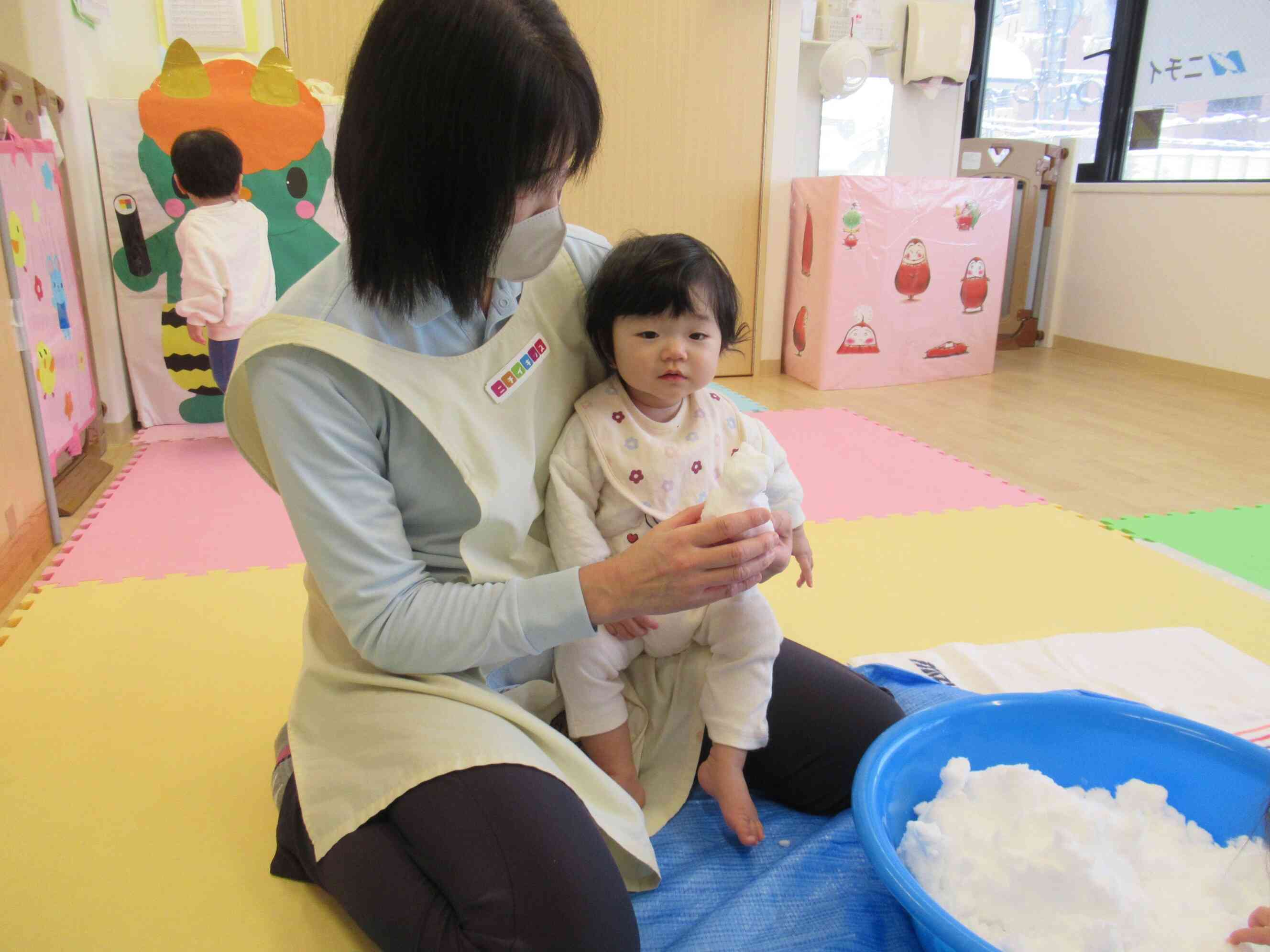 ゆきだるまと記念撮影!