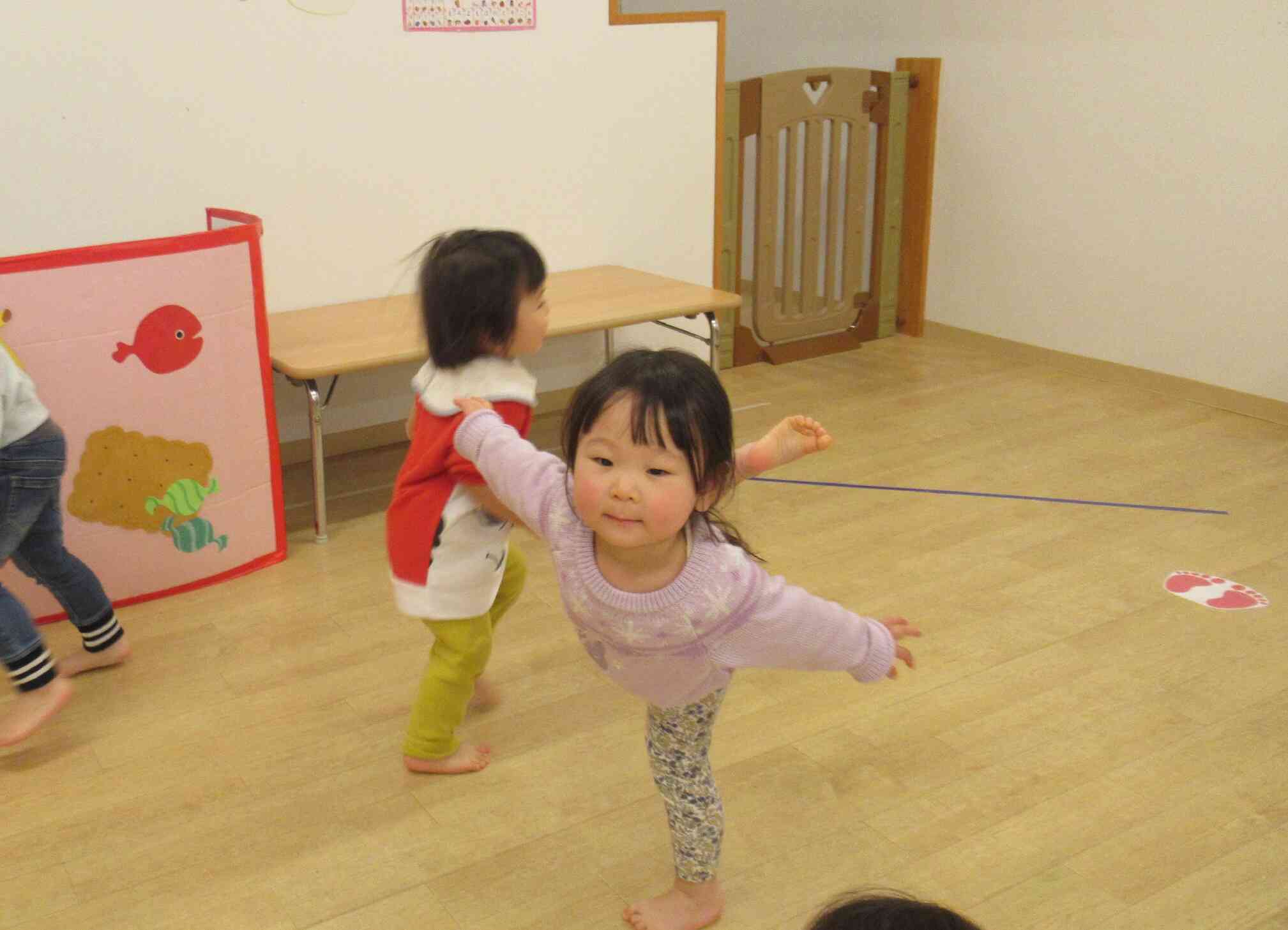 片足立ちもバランス良く出来るようになったよ