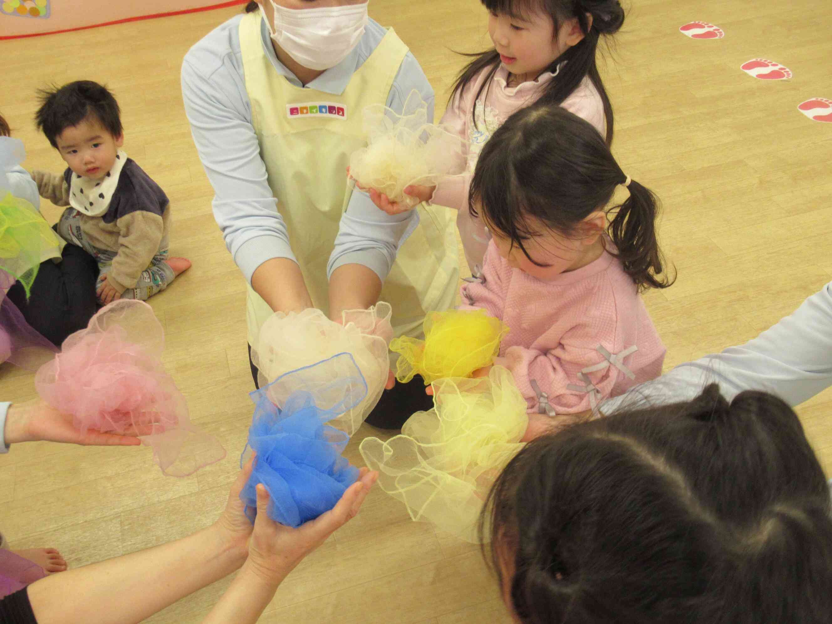 みてみて~きれいなお花ができたよ。