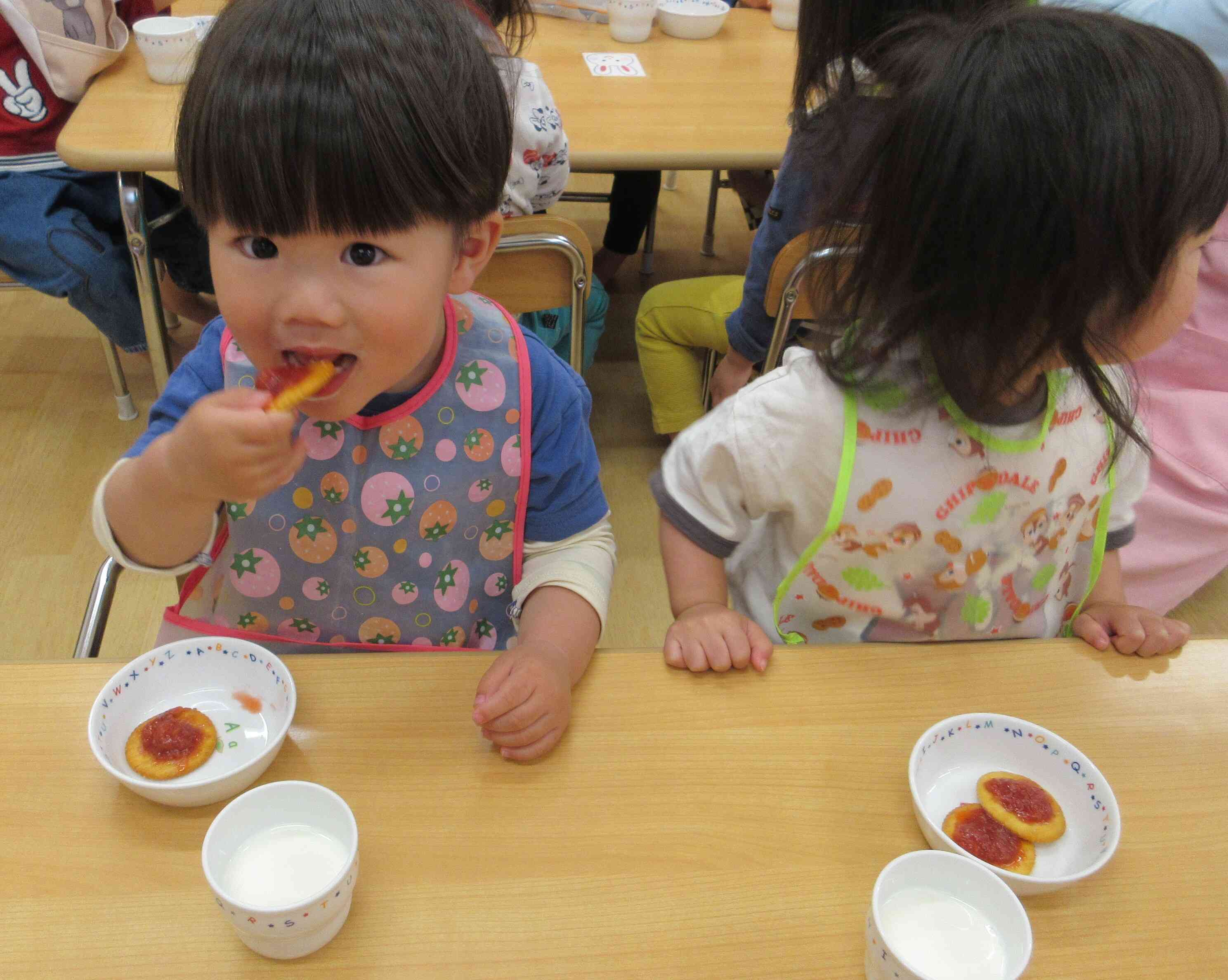 いちごがのってるね