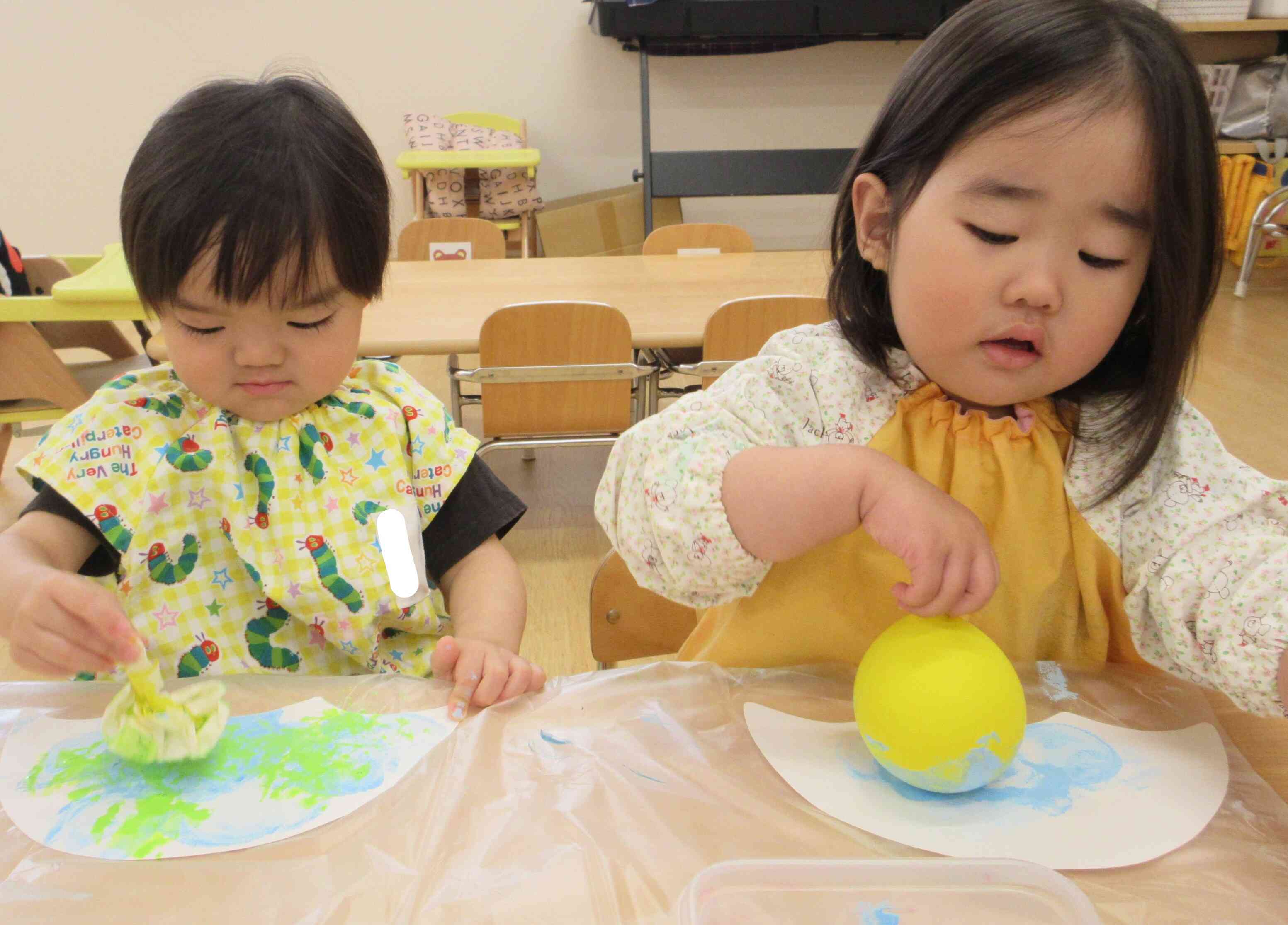 綺麗な模様がついてきたよ