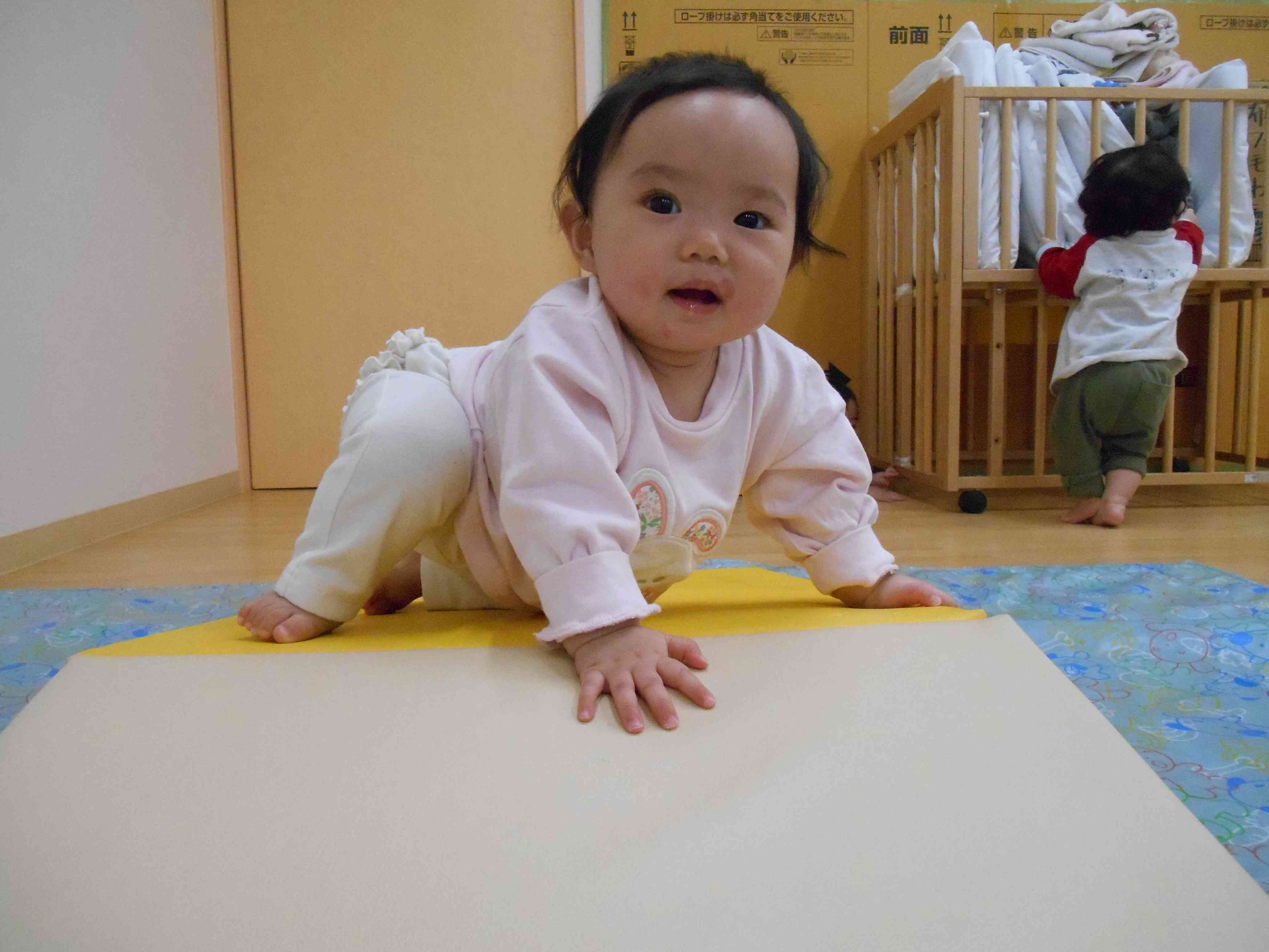 坂道マットの頂上に登ってみました～