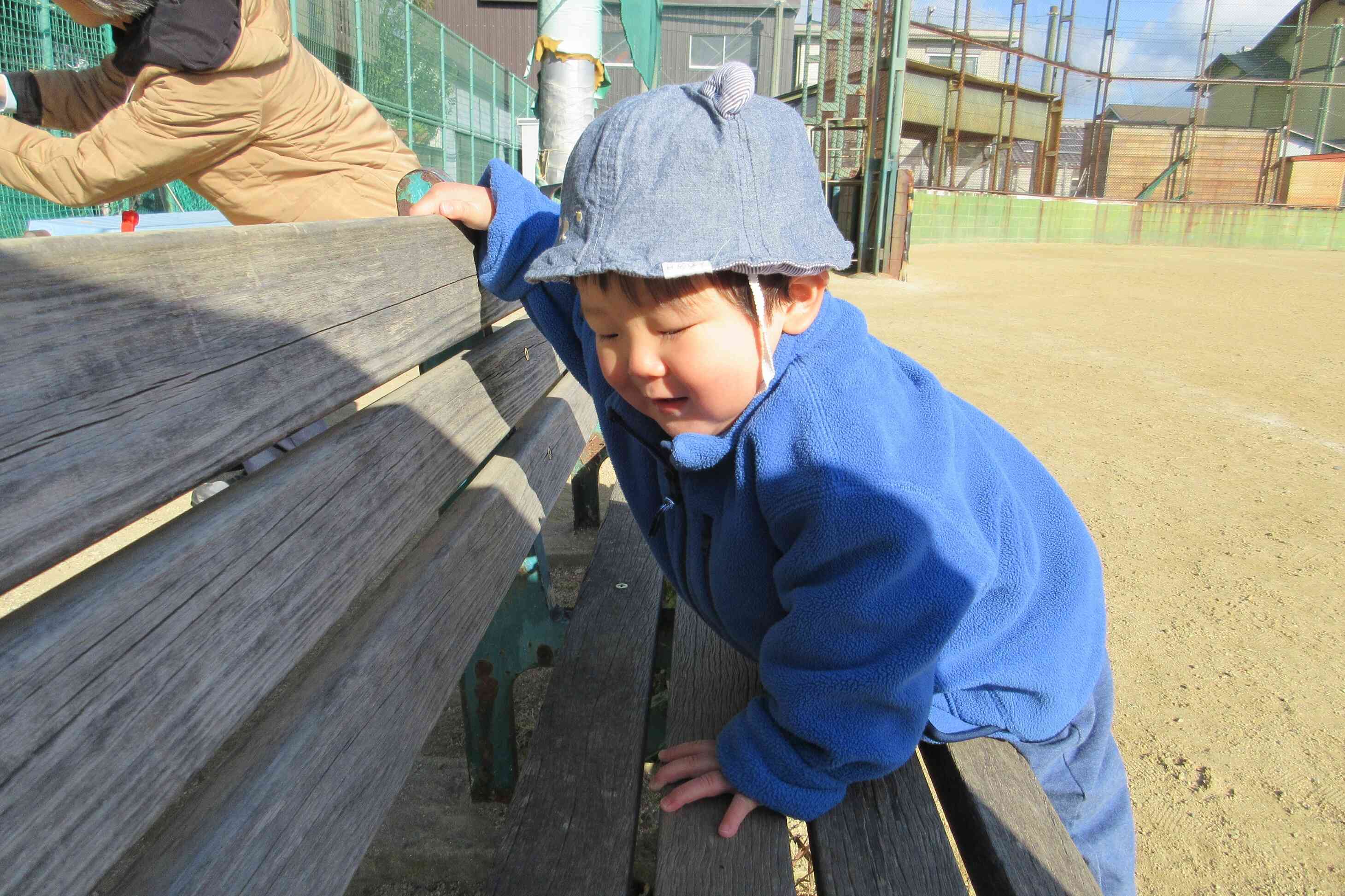 上手に登って座れるかな？