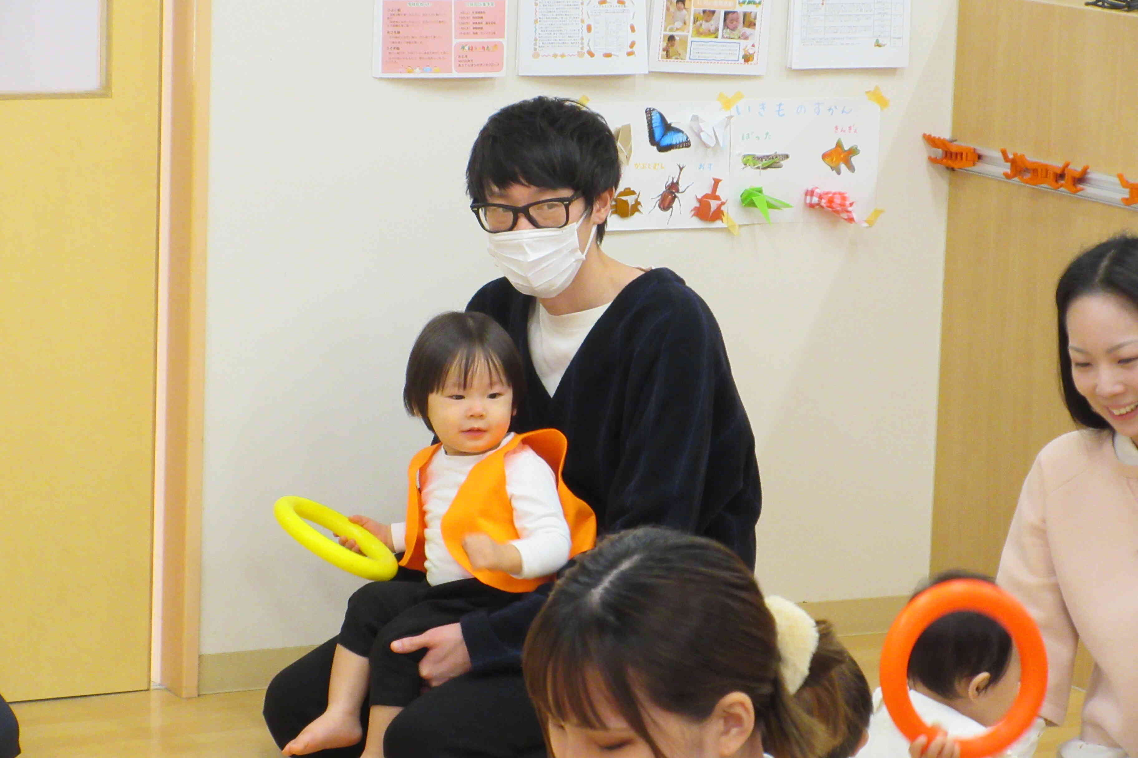 にこにこ笑顔でお父さんと！