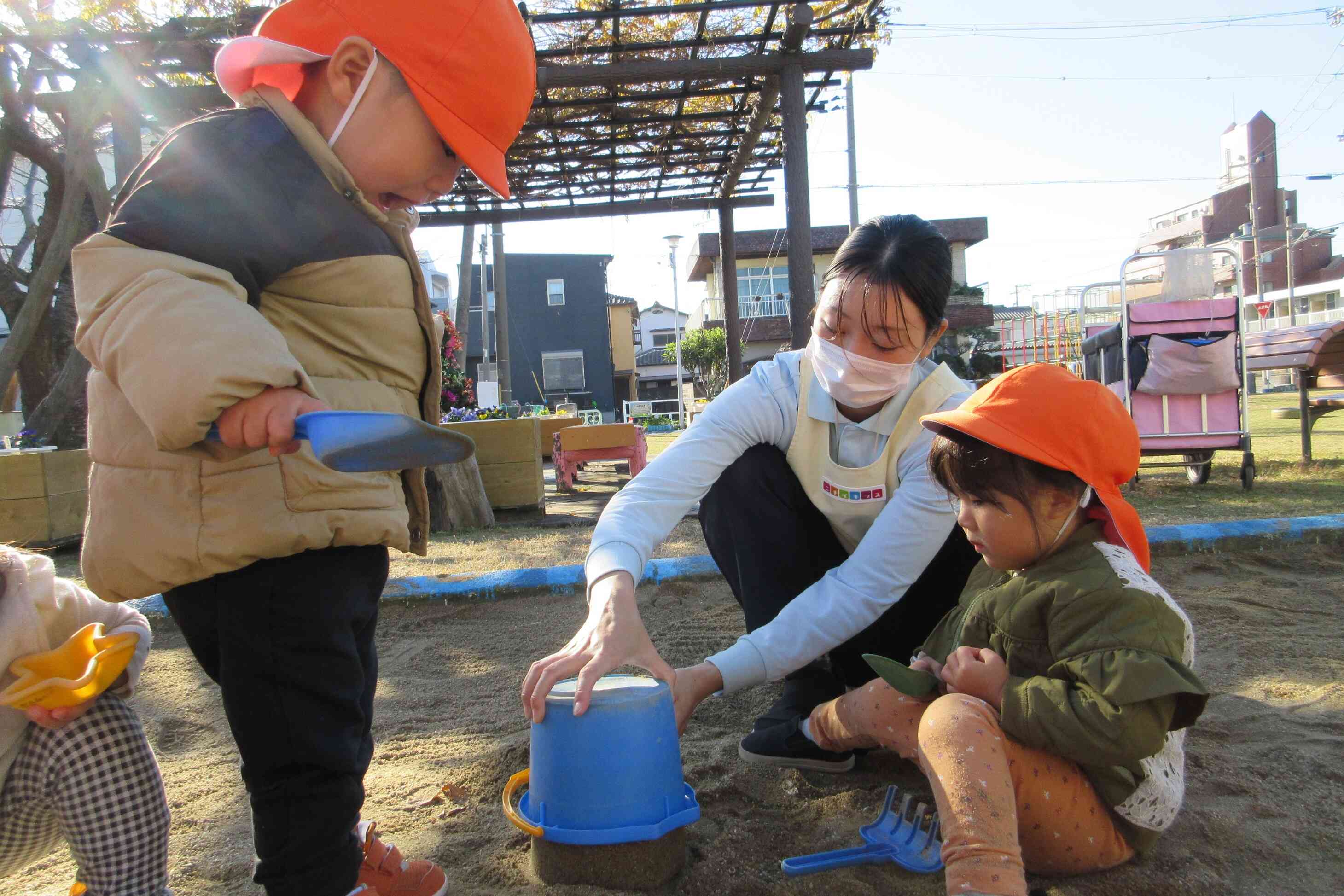 砂場遊びしたよ！