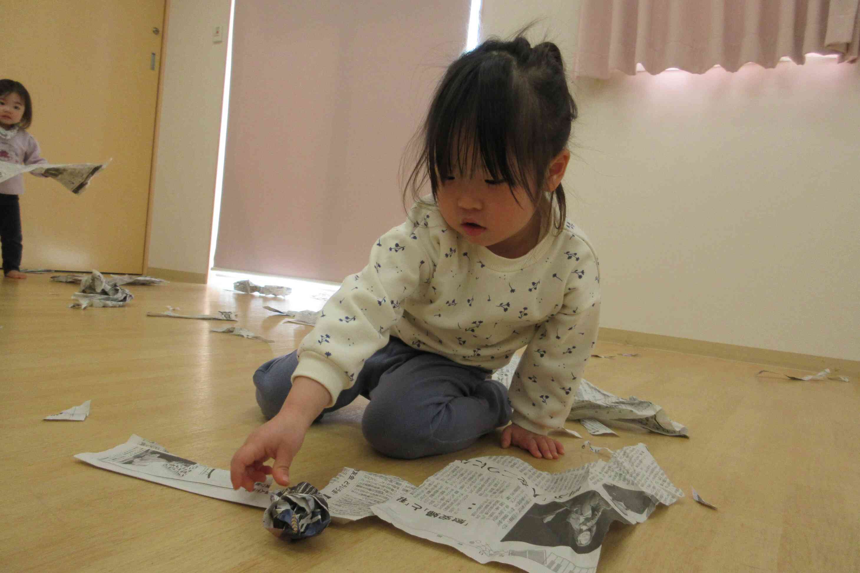 くしゃくしゃ丸めたよ