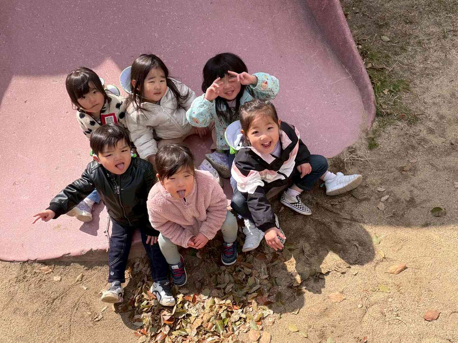 大きい滑り台に挑戦したよ！