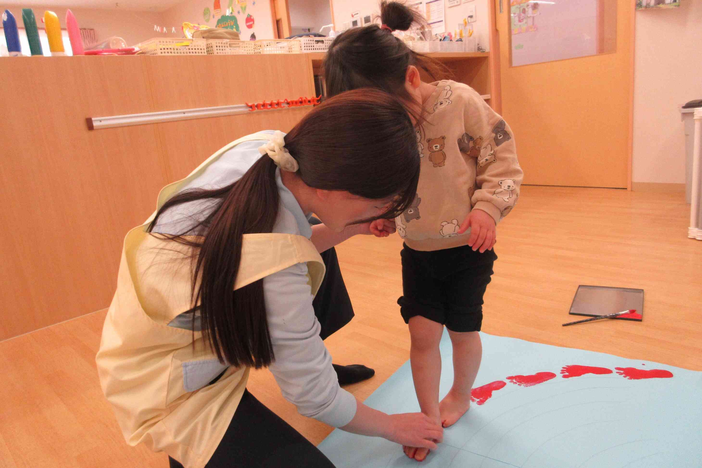 足型が虹に変身