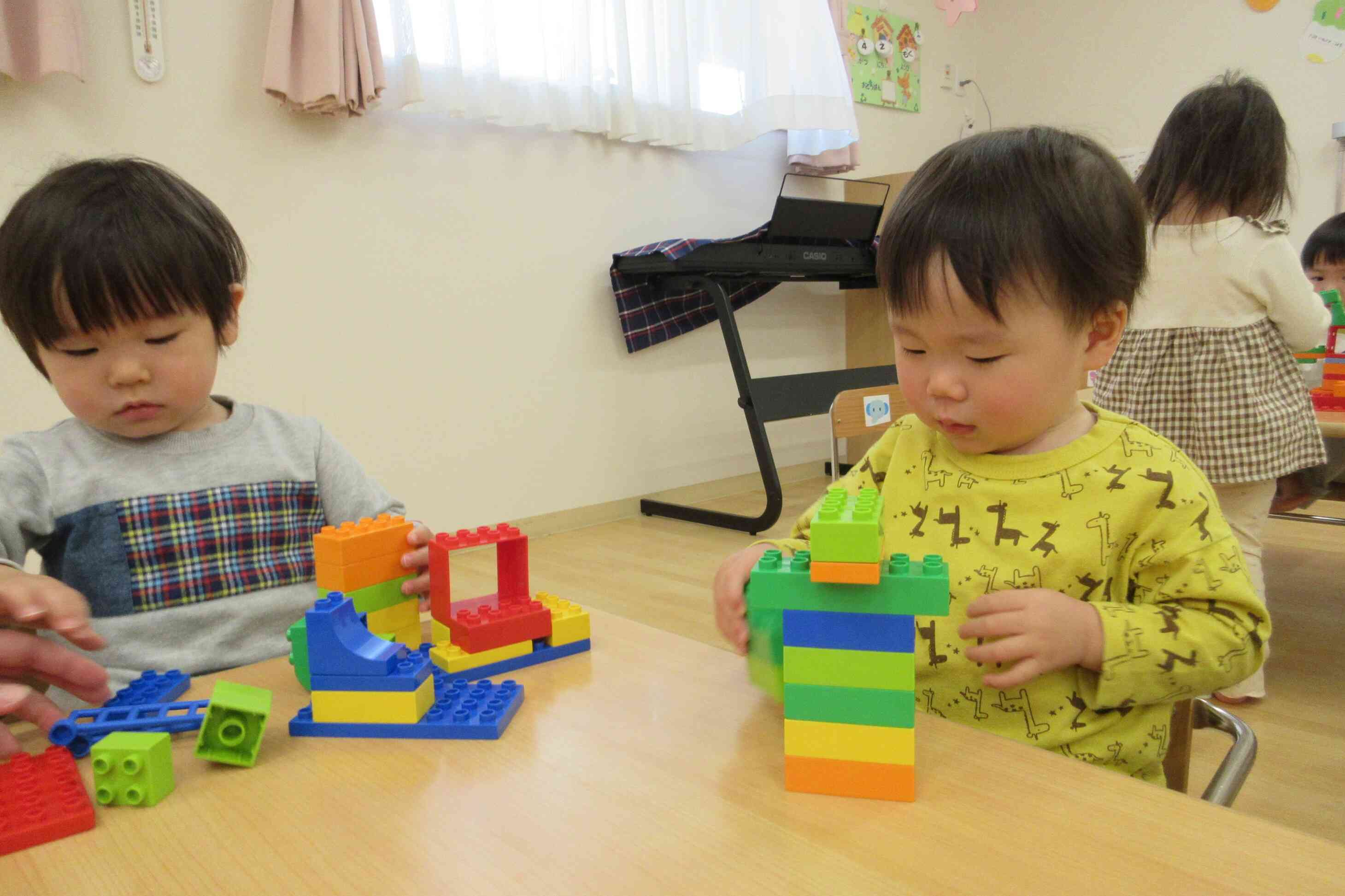 ブロック遊び、上手になったね