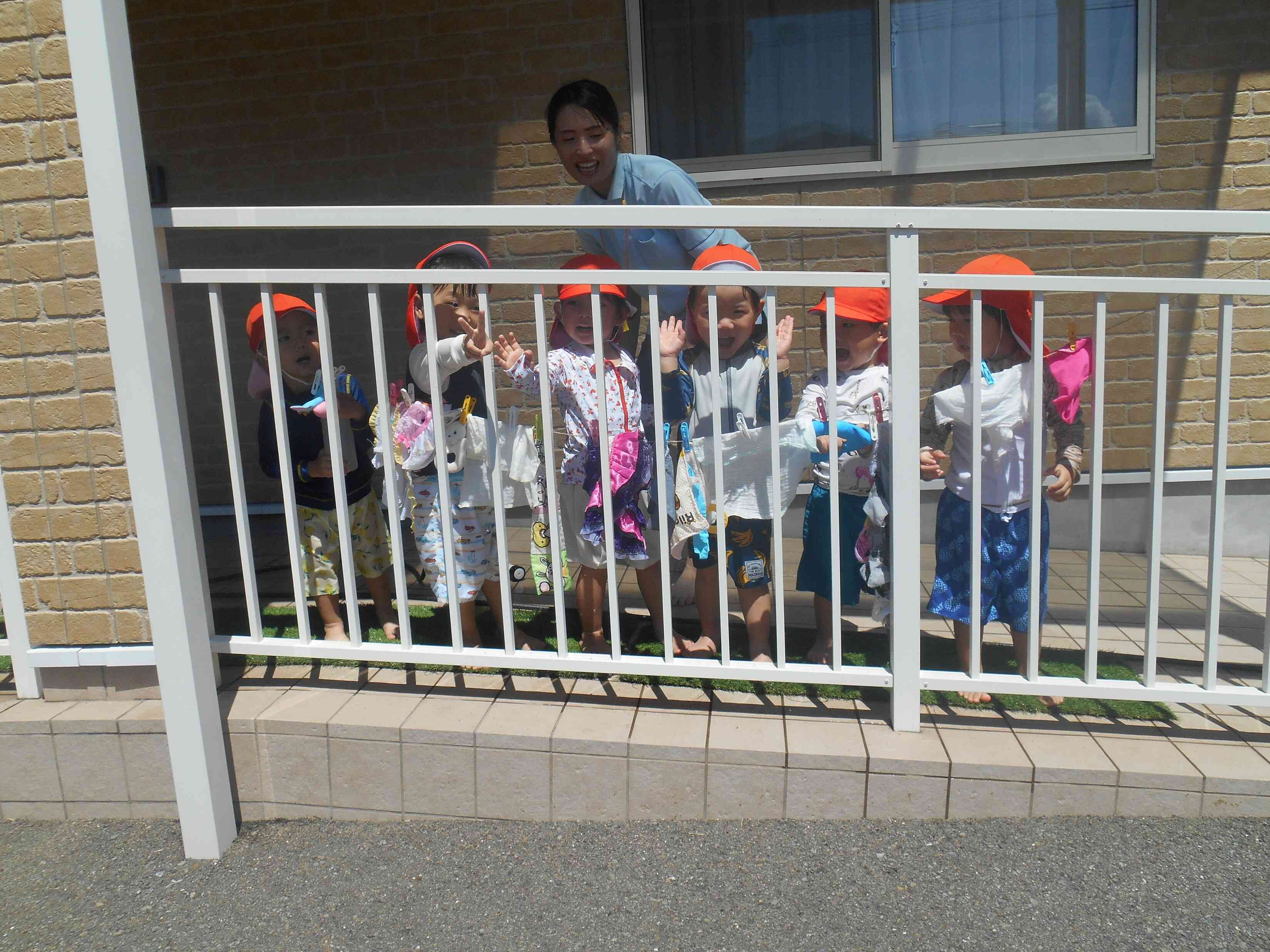 お洗濯できれいになって気持ち良いね！