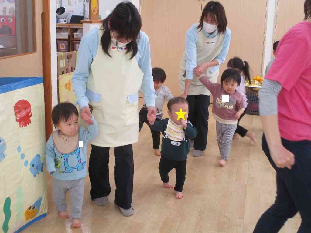 音楽に合わせて歩きました