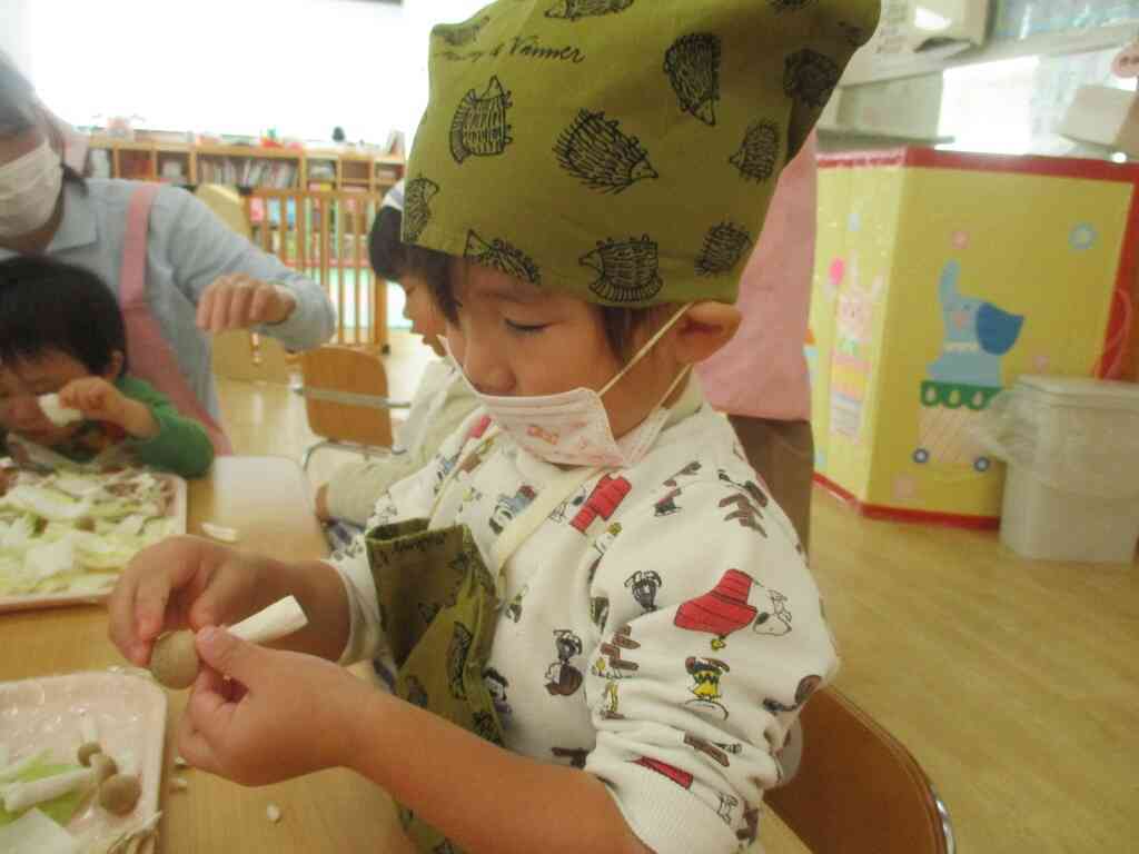 きのこも小さくしてみようかな