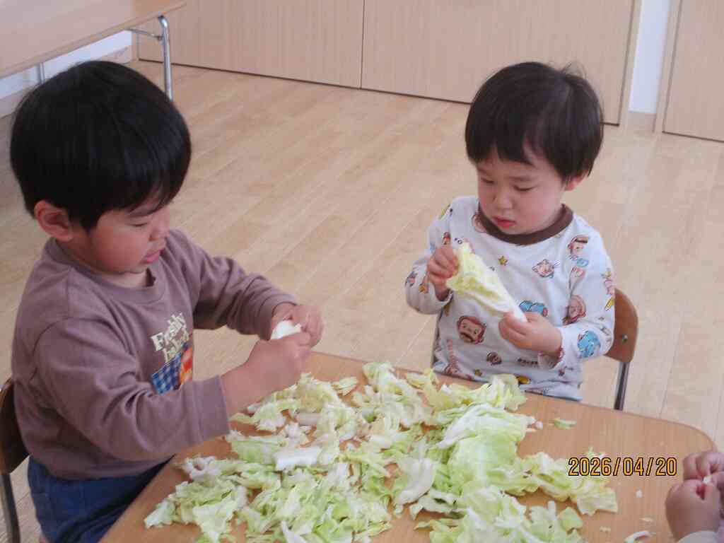 毎月食育活動を行い、食に対する興味を育んでいます
