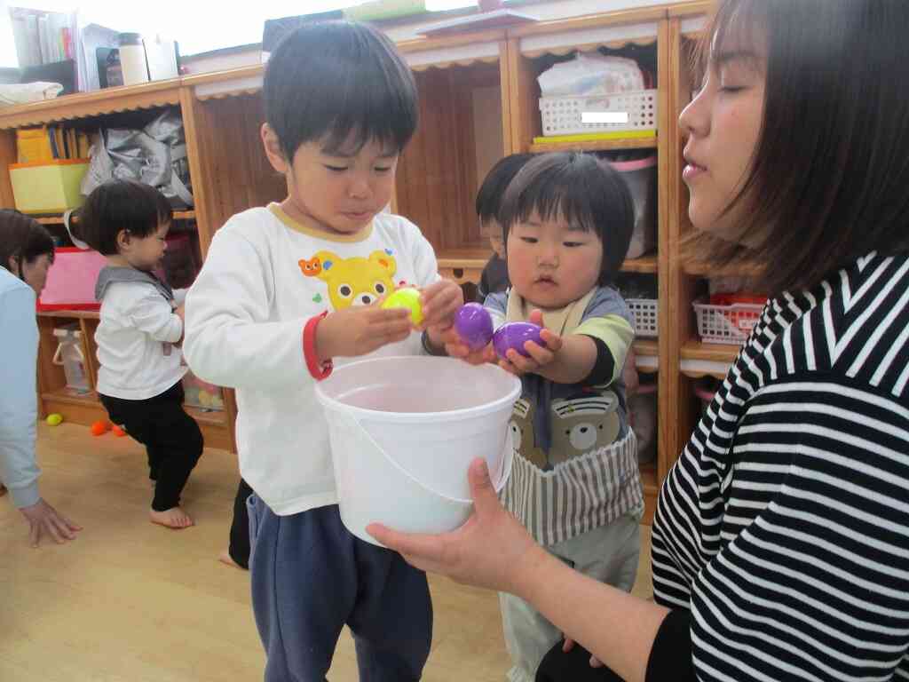 英語保育がありました～イースターエッグをみつけよう～