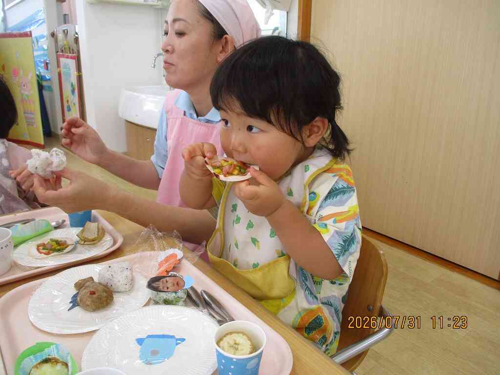 食育～夏まつり給食を楽しみました～