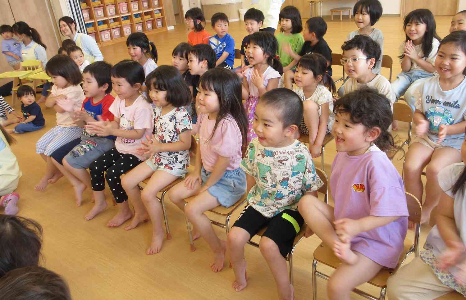「ねずみのまえば」の手遊びもおもしろかったね♡
