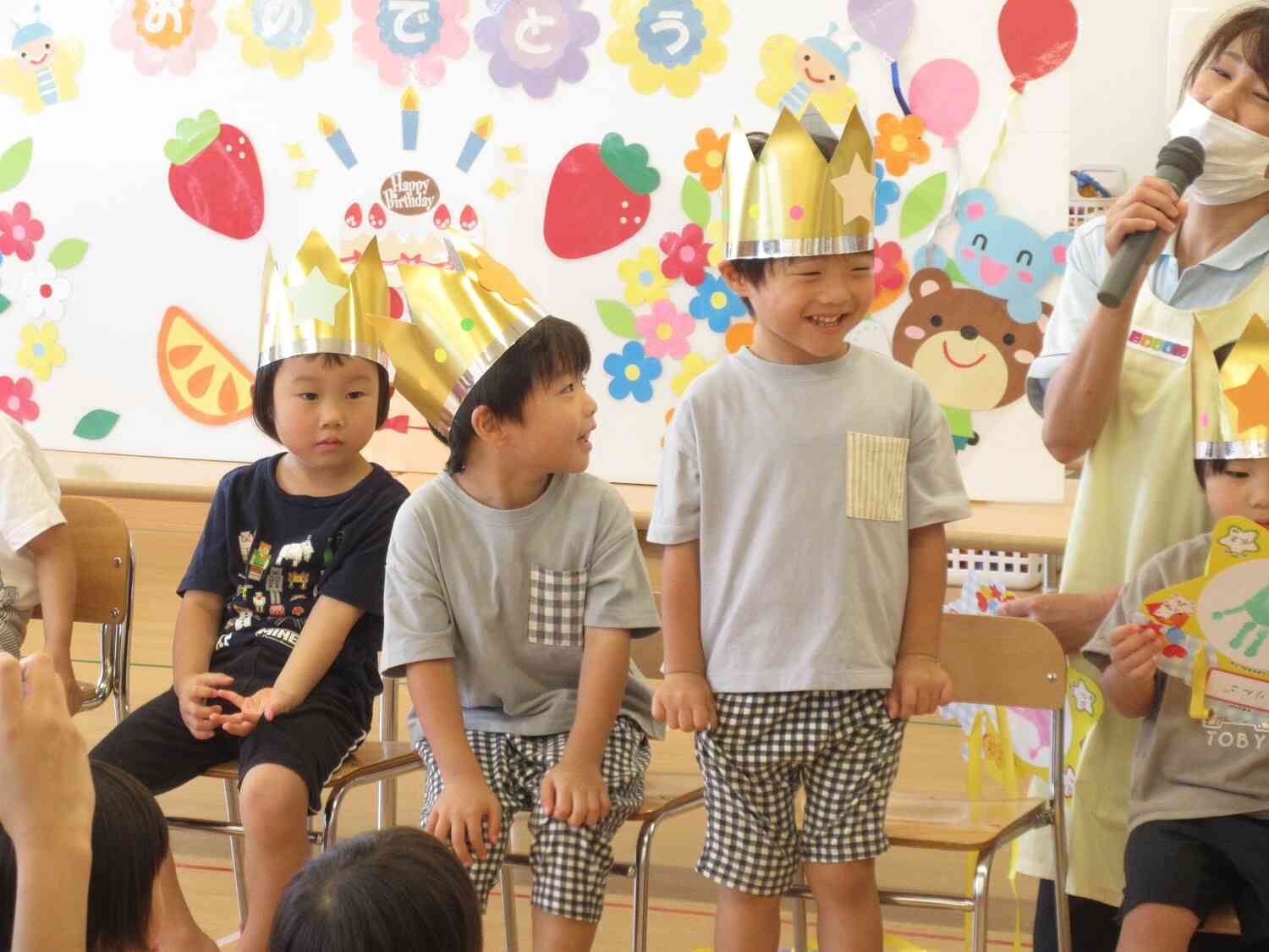 お誕生児のお友達にインタビュー♪