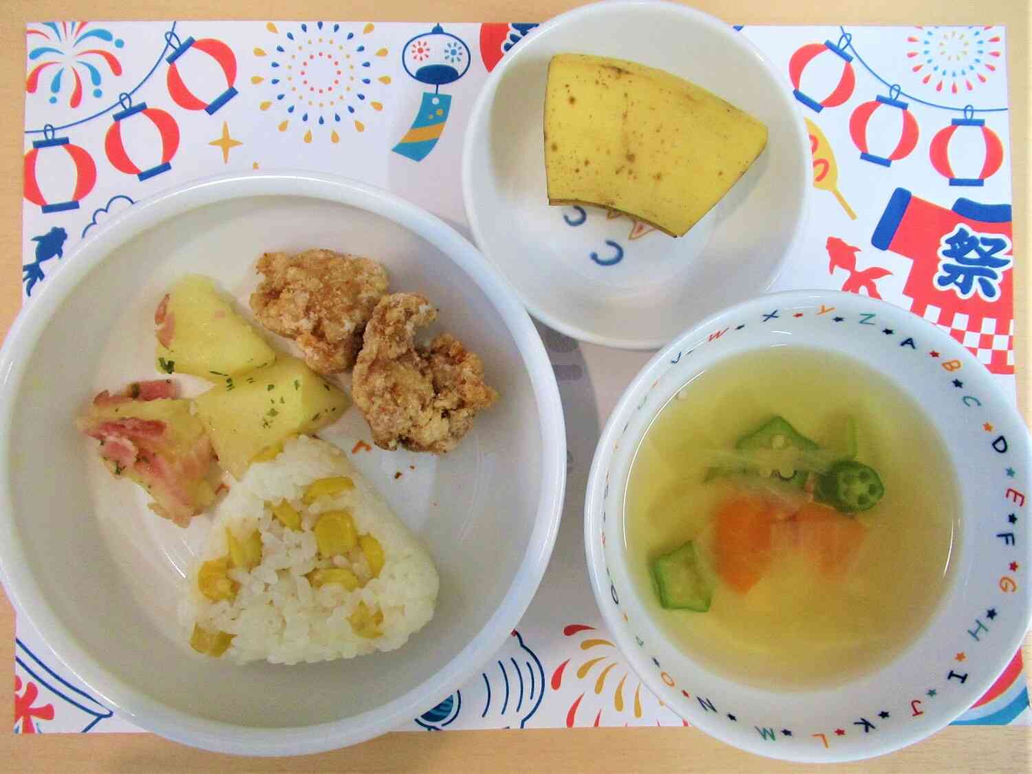 給食もおまつりメニューでした☆