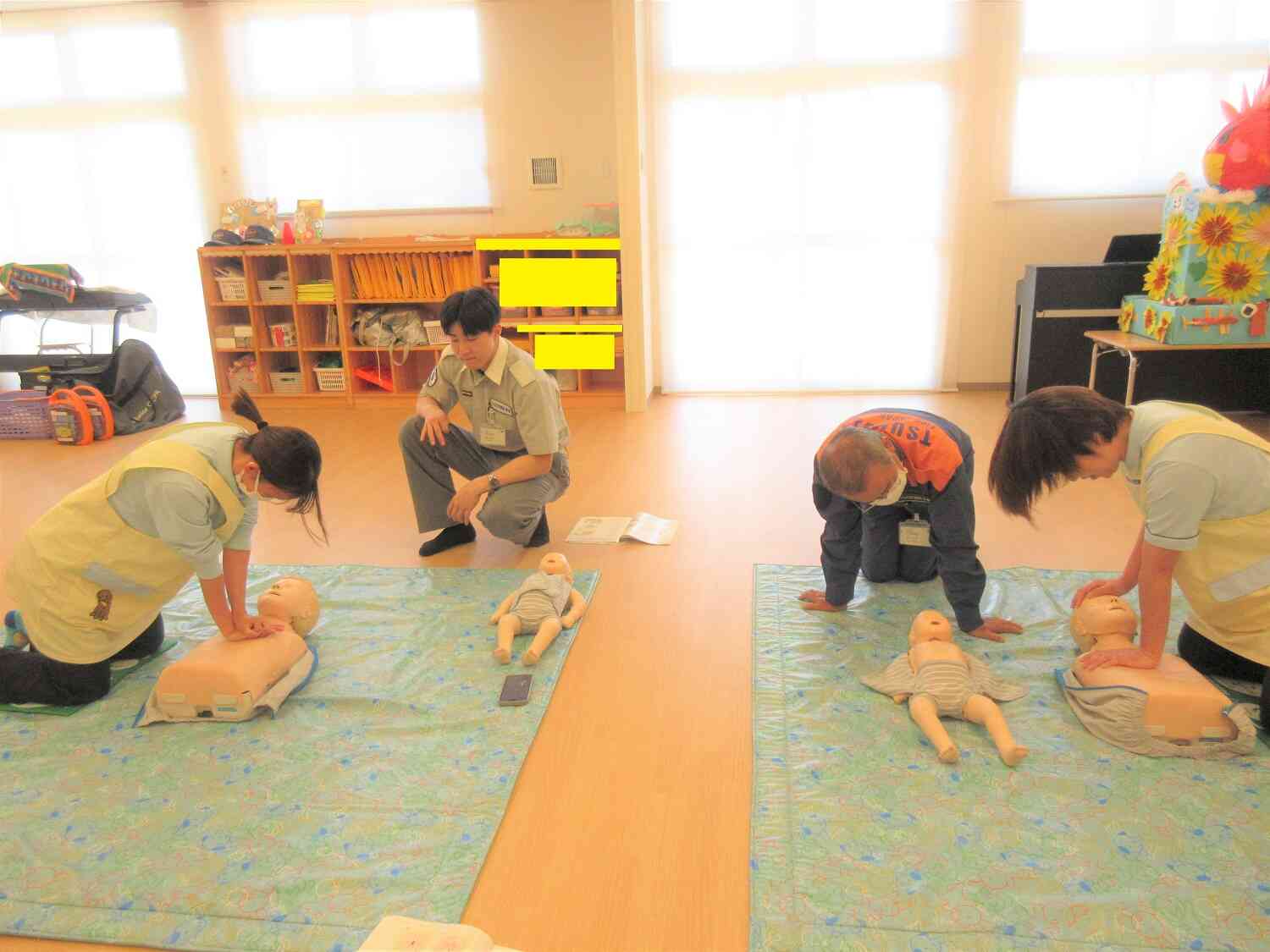 心肺蘇生法を学びます！！
