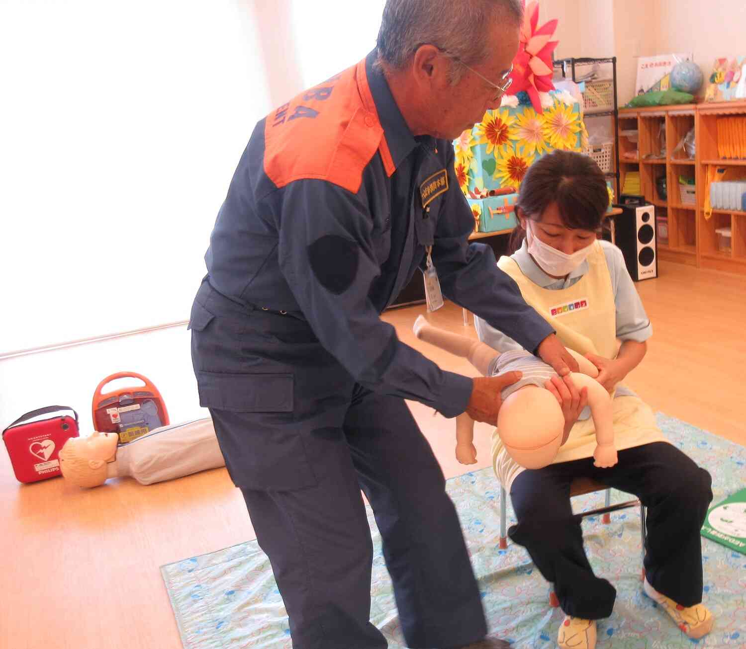 背部叩打法にも挑戦しました！！