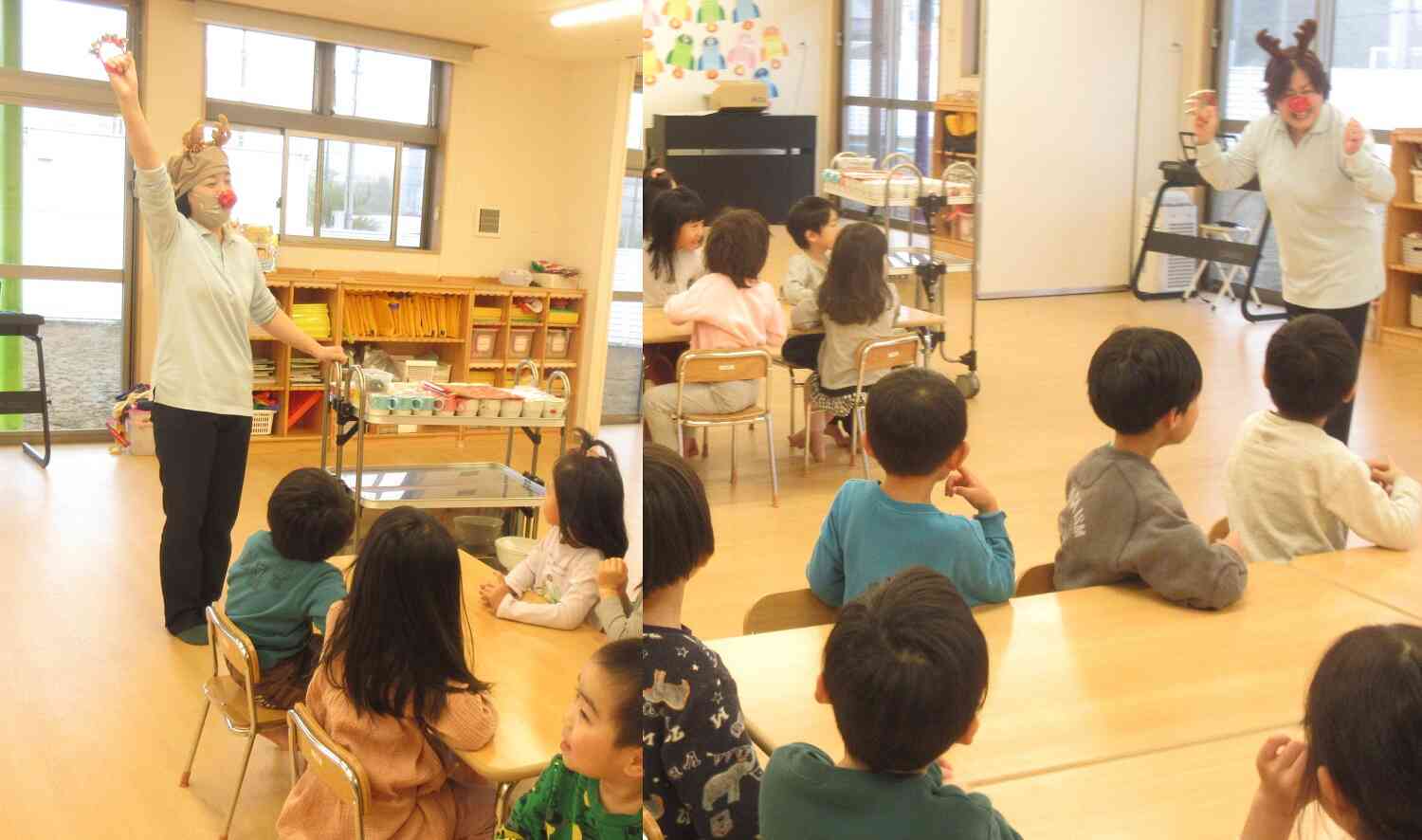 トナカイさんが材料を運んでくれました！！