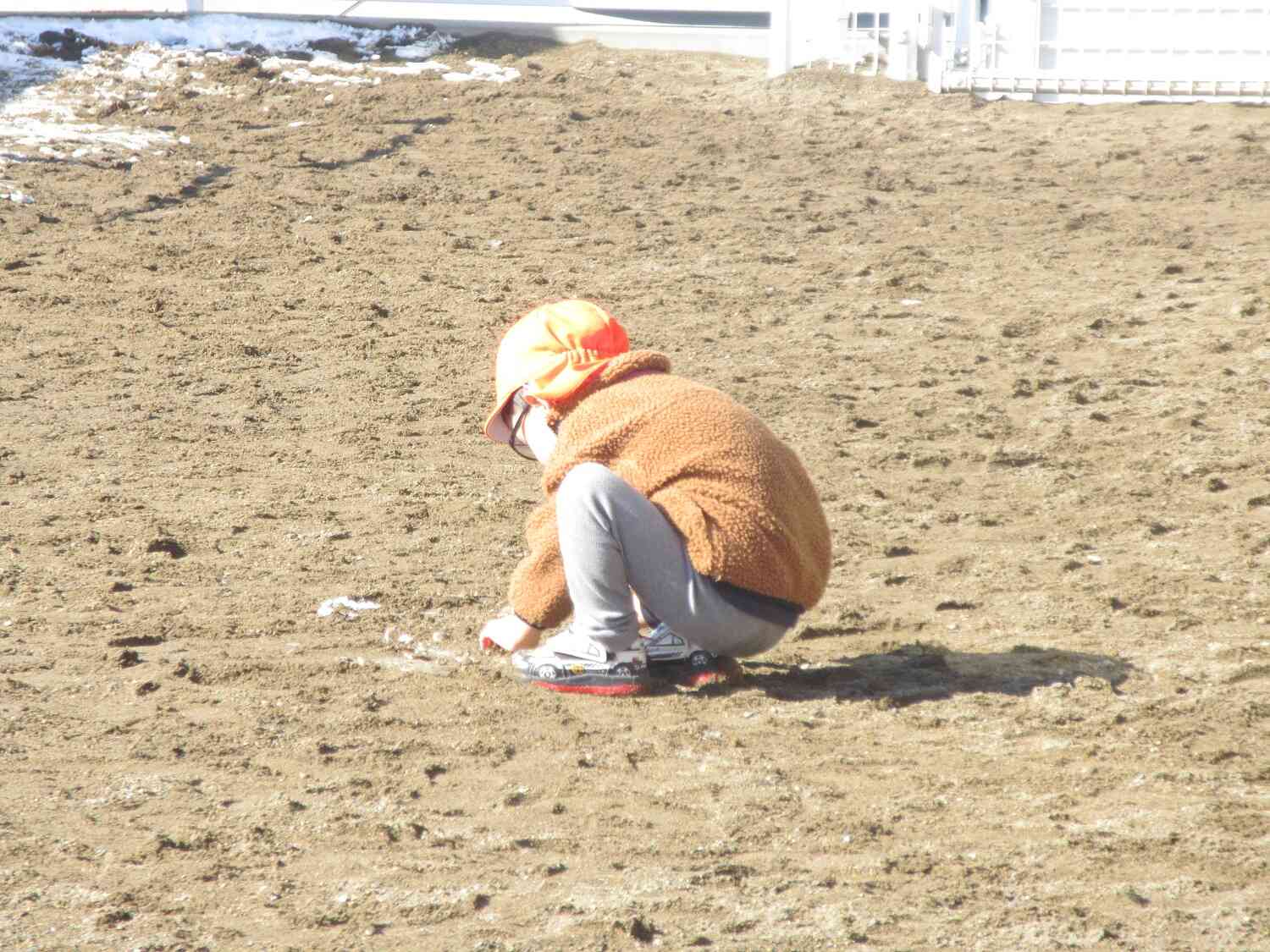 砂も混ぜてみよーっと