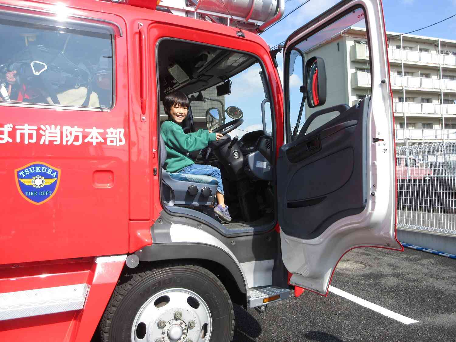 消防車に乗せてもらったよ！！