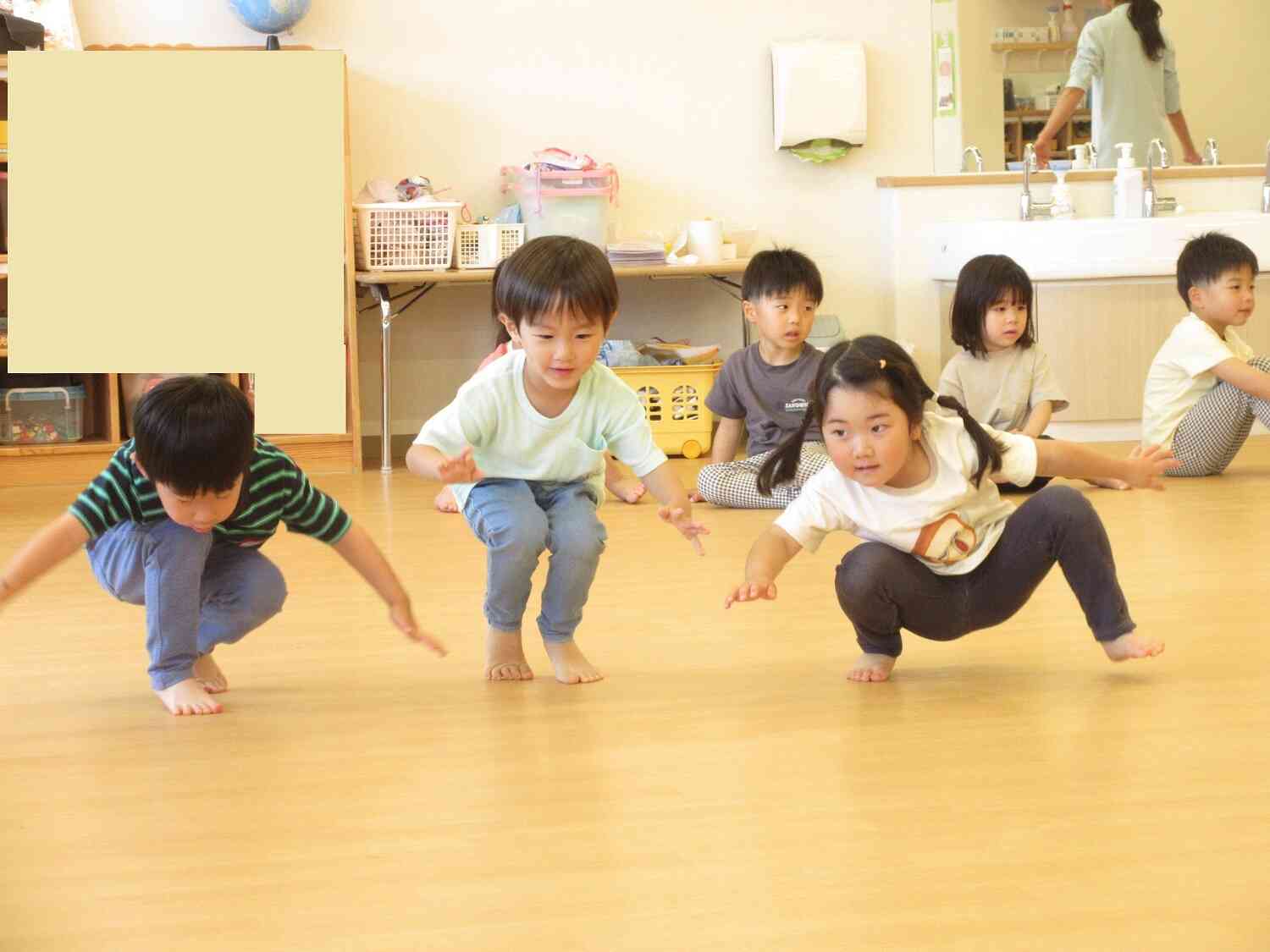 音に合わせて「たのしいね♡」