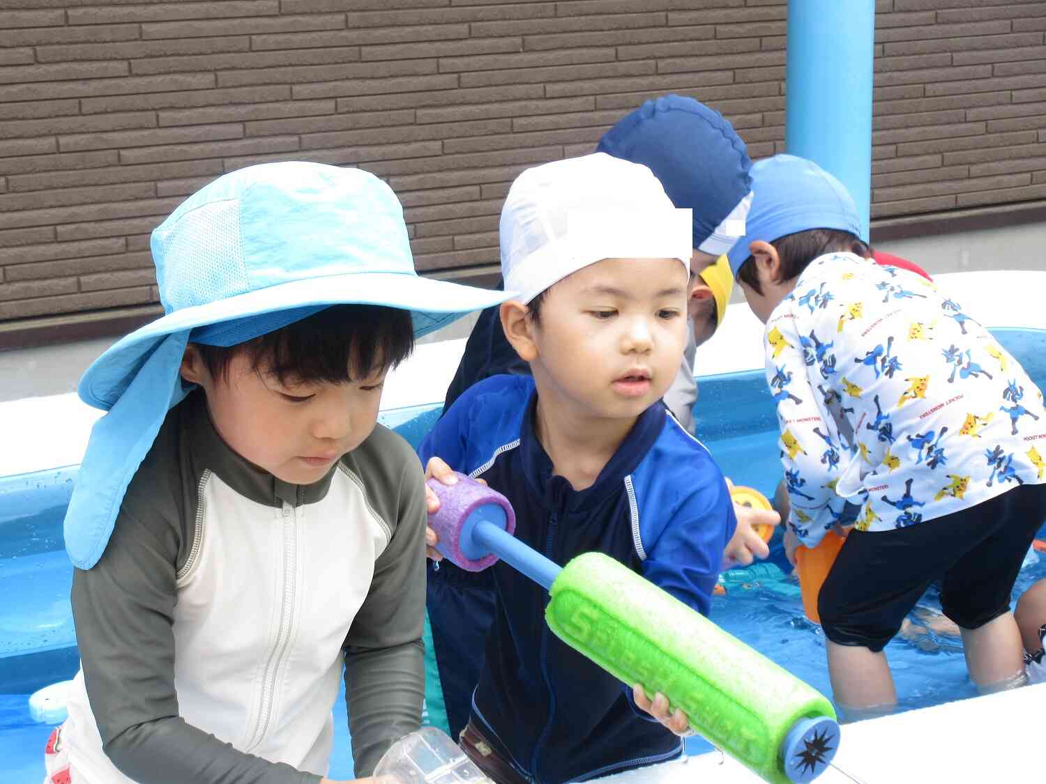 水鉄砲を発射～～～！