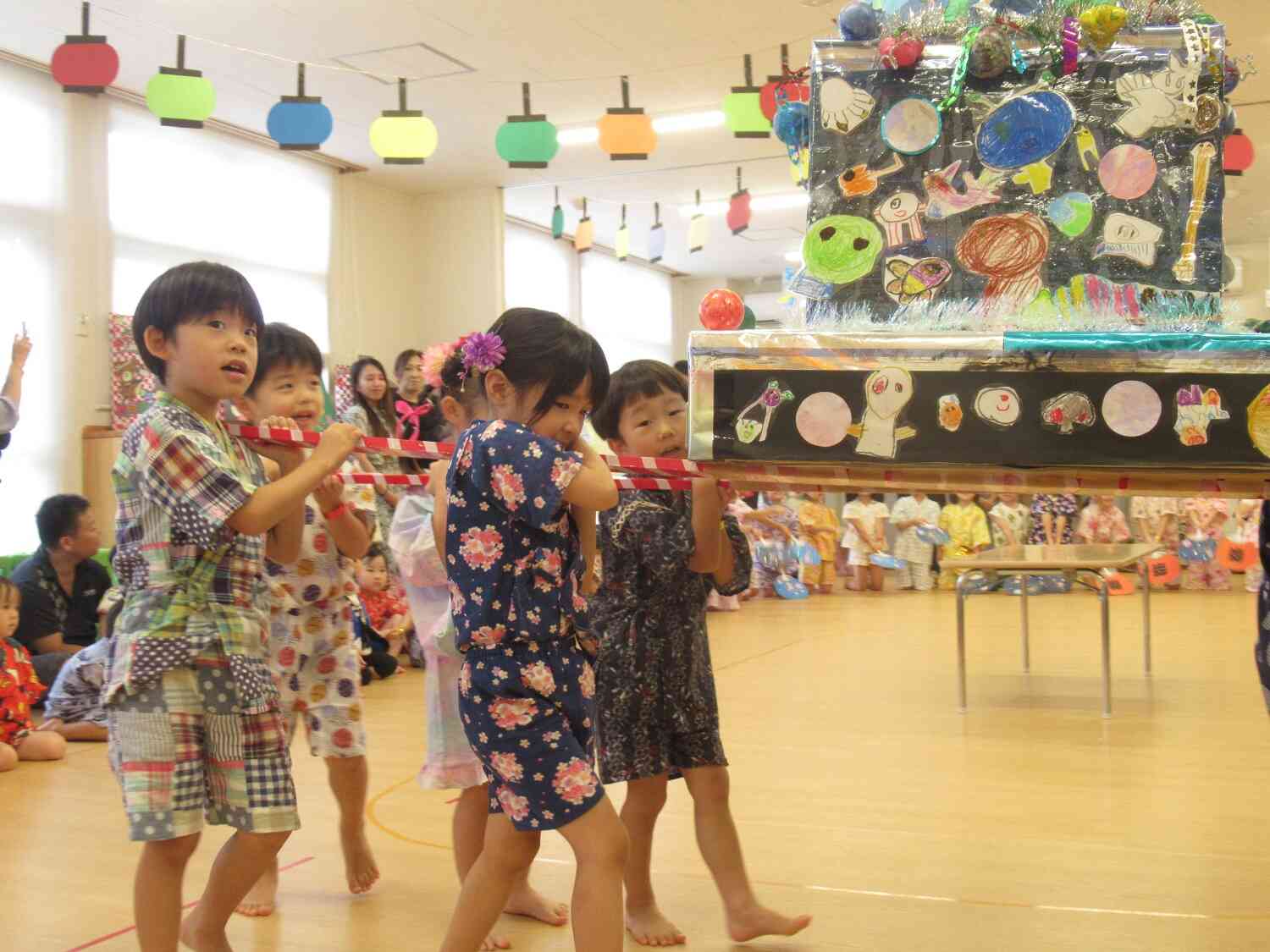 大きな声で「わっしょい！！」