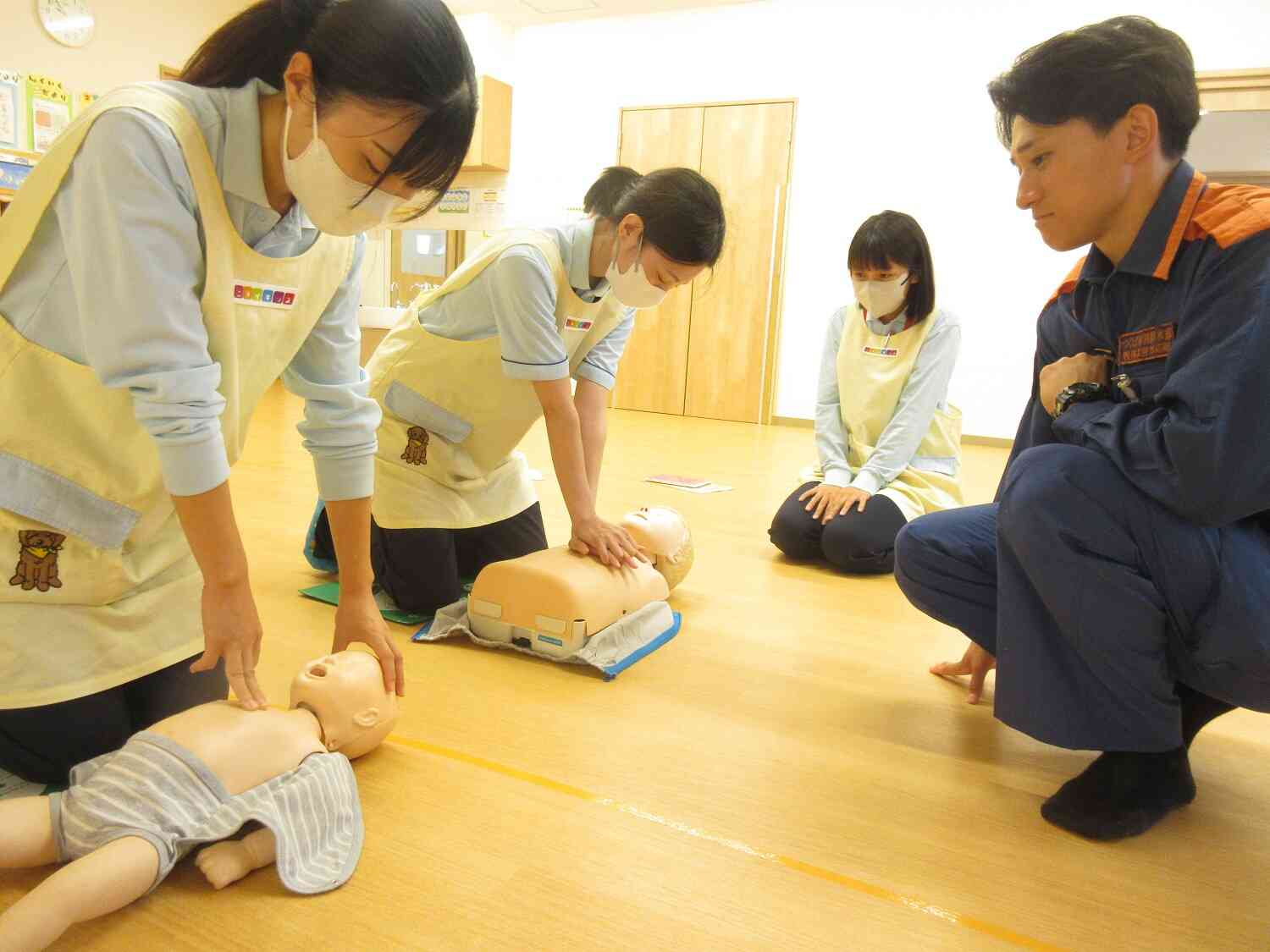 胸骨圧迫に挑戦！！