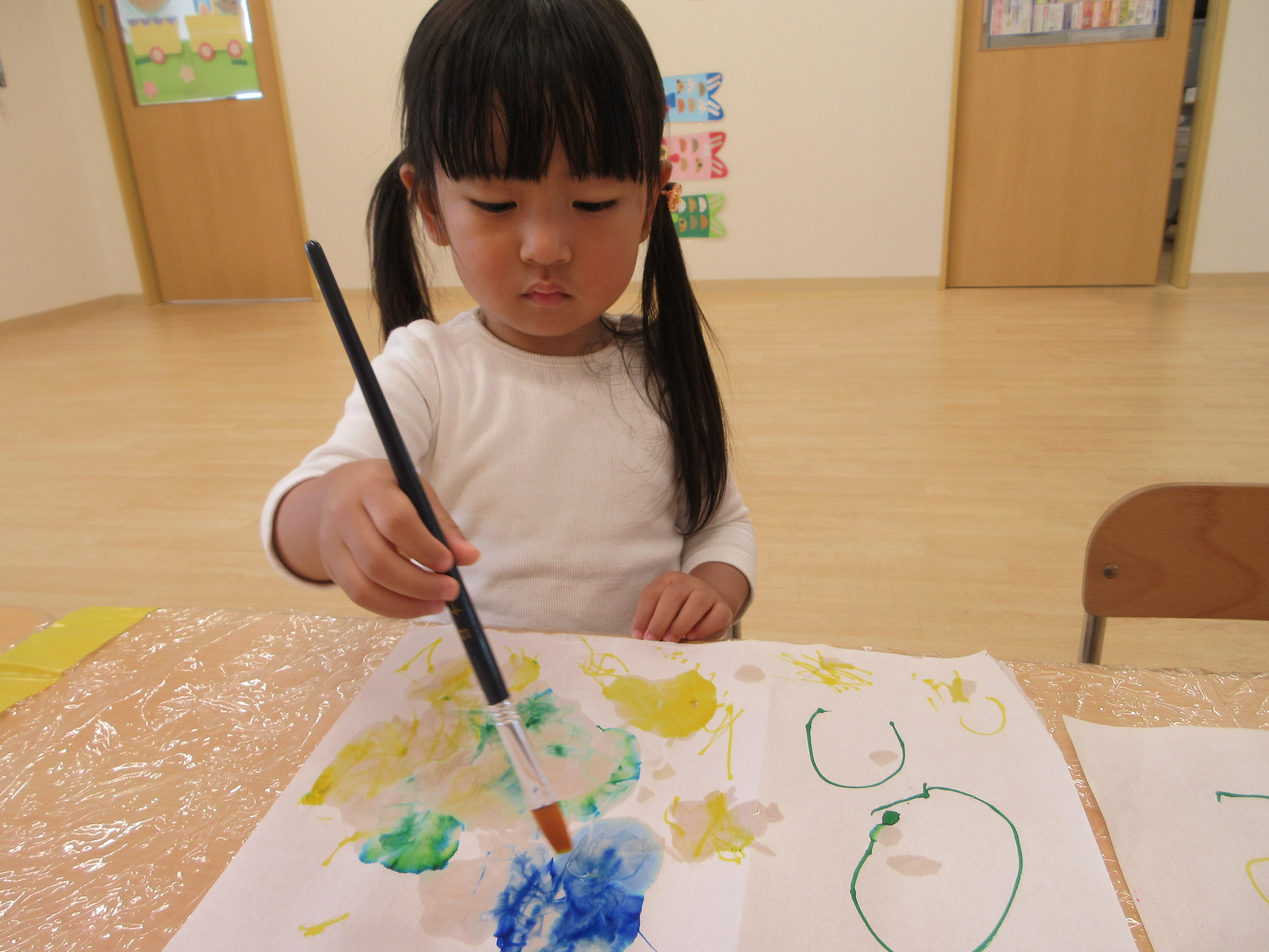 にじみ絵をしたよ！