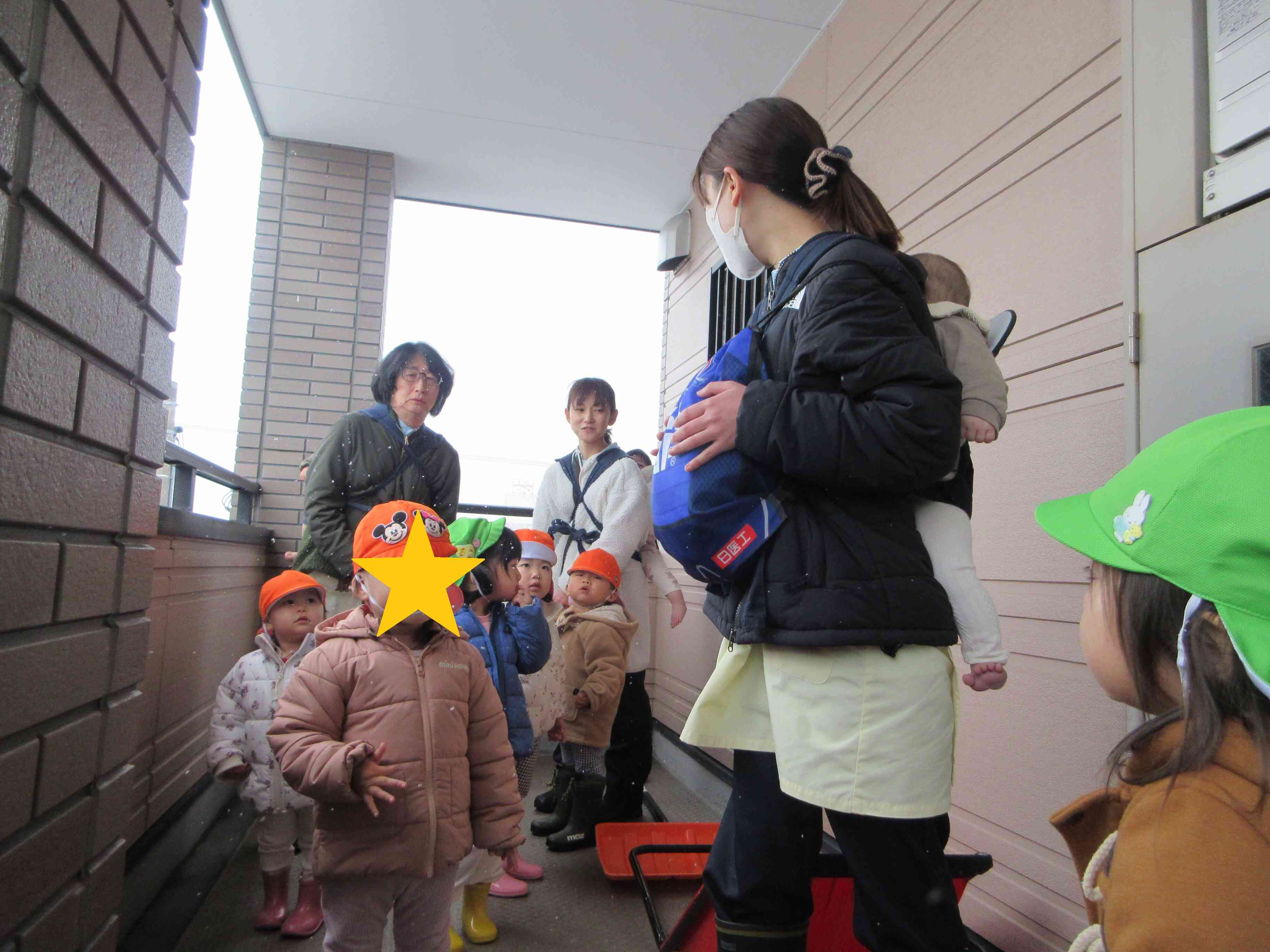 アパートの３階へ避難！