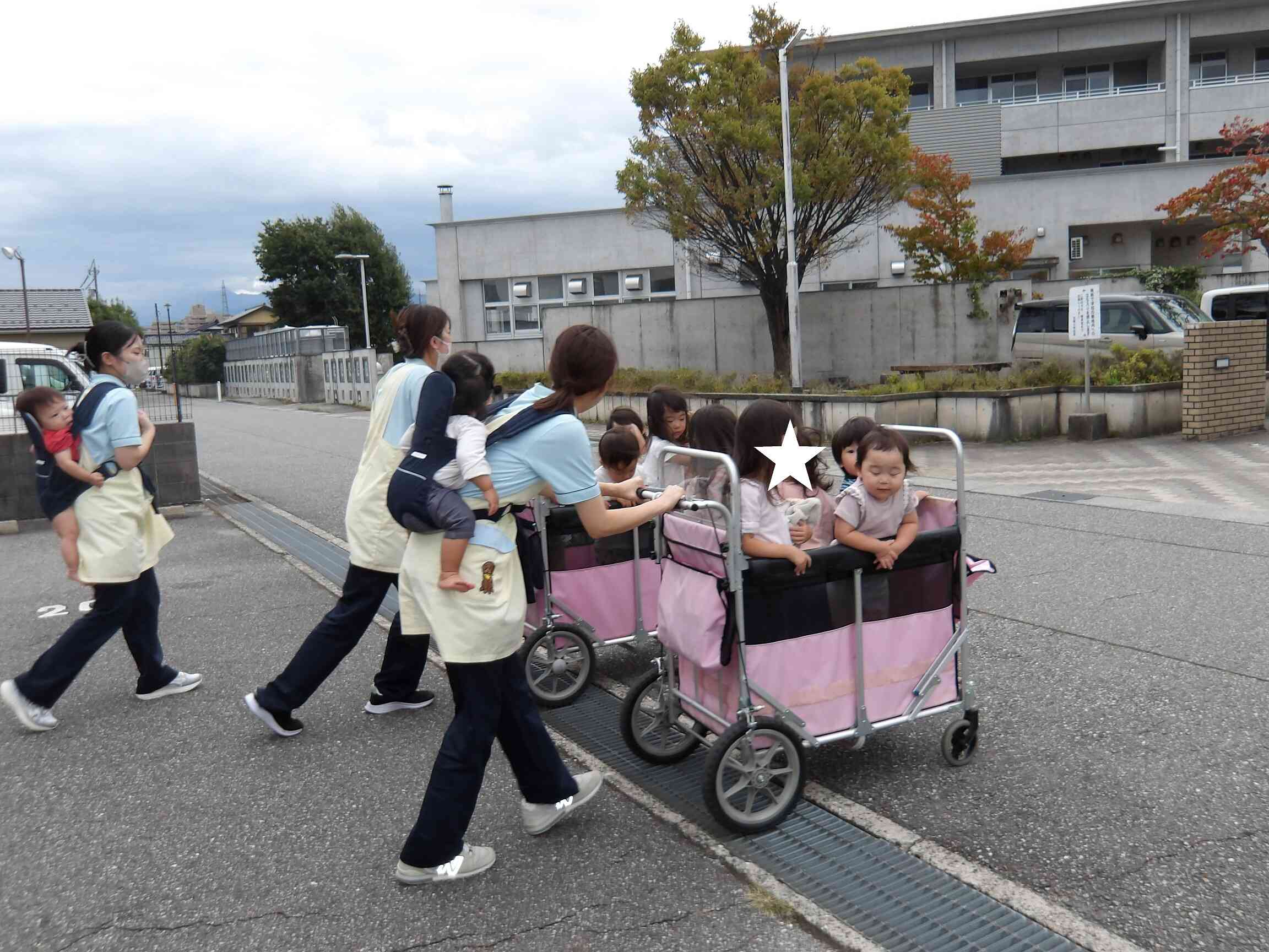 避難訓練をしました。