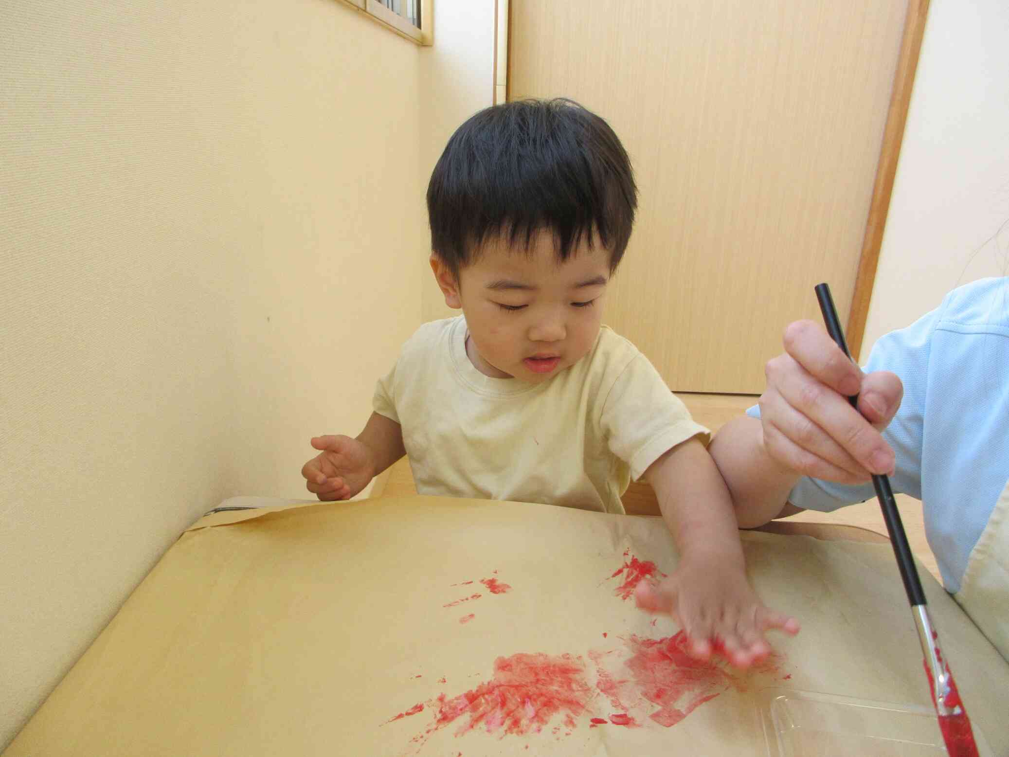 絵具遊び～うさぎ組～｜ニチイキッズ土浦さくら保育園｜ニチイキッズ