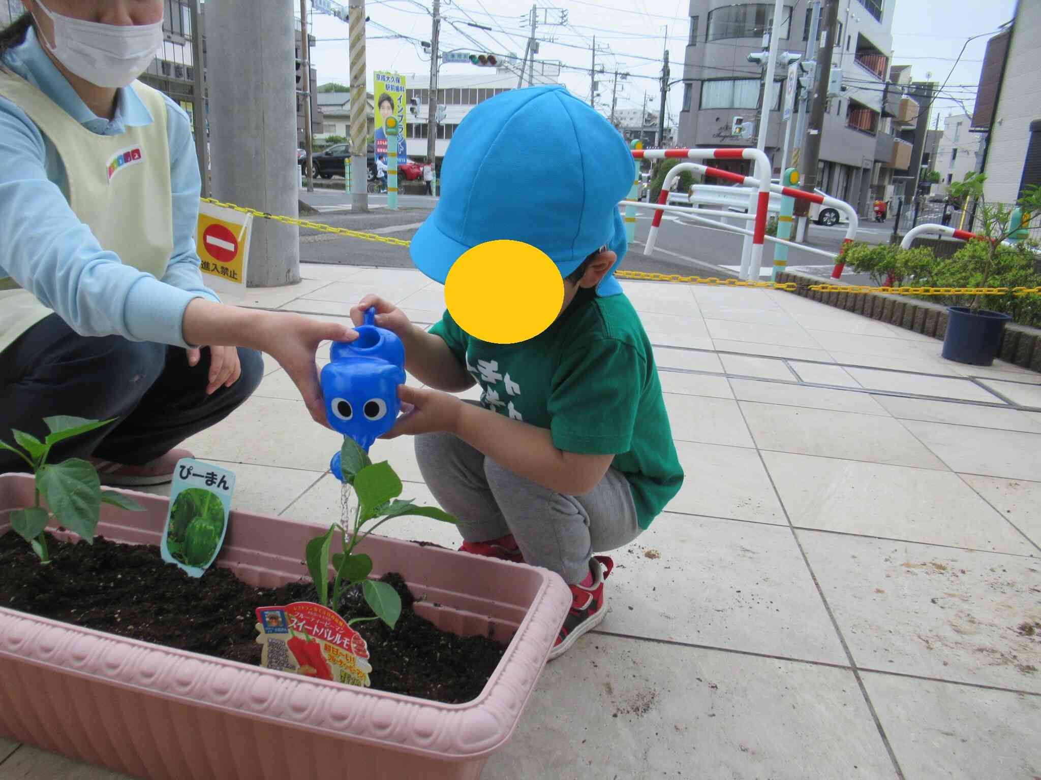 大きな野菜が育ちますように…！