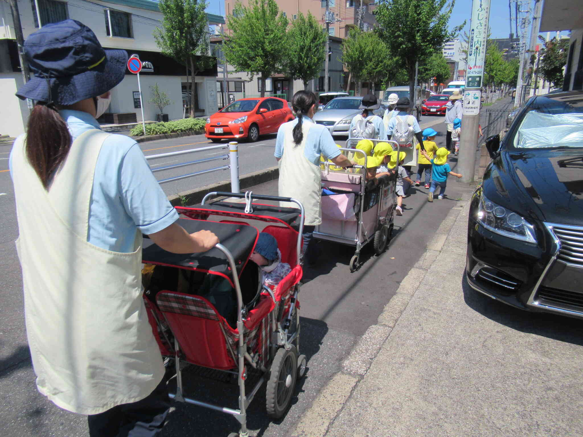 指定避難場所まで出発！