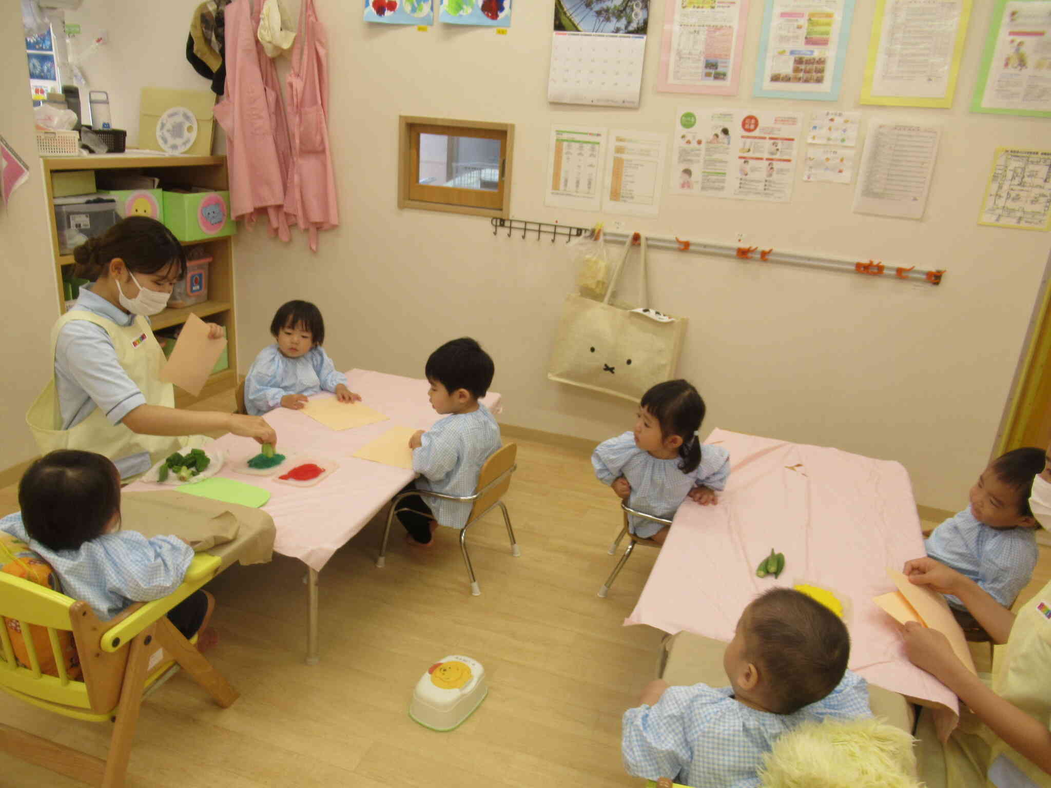 野菜スタンプ（あひる組1歳児）