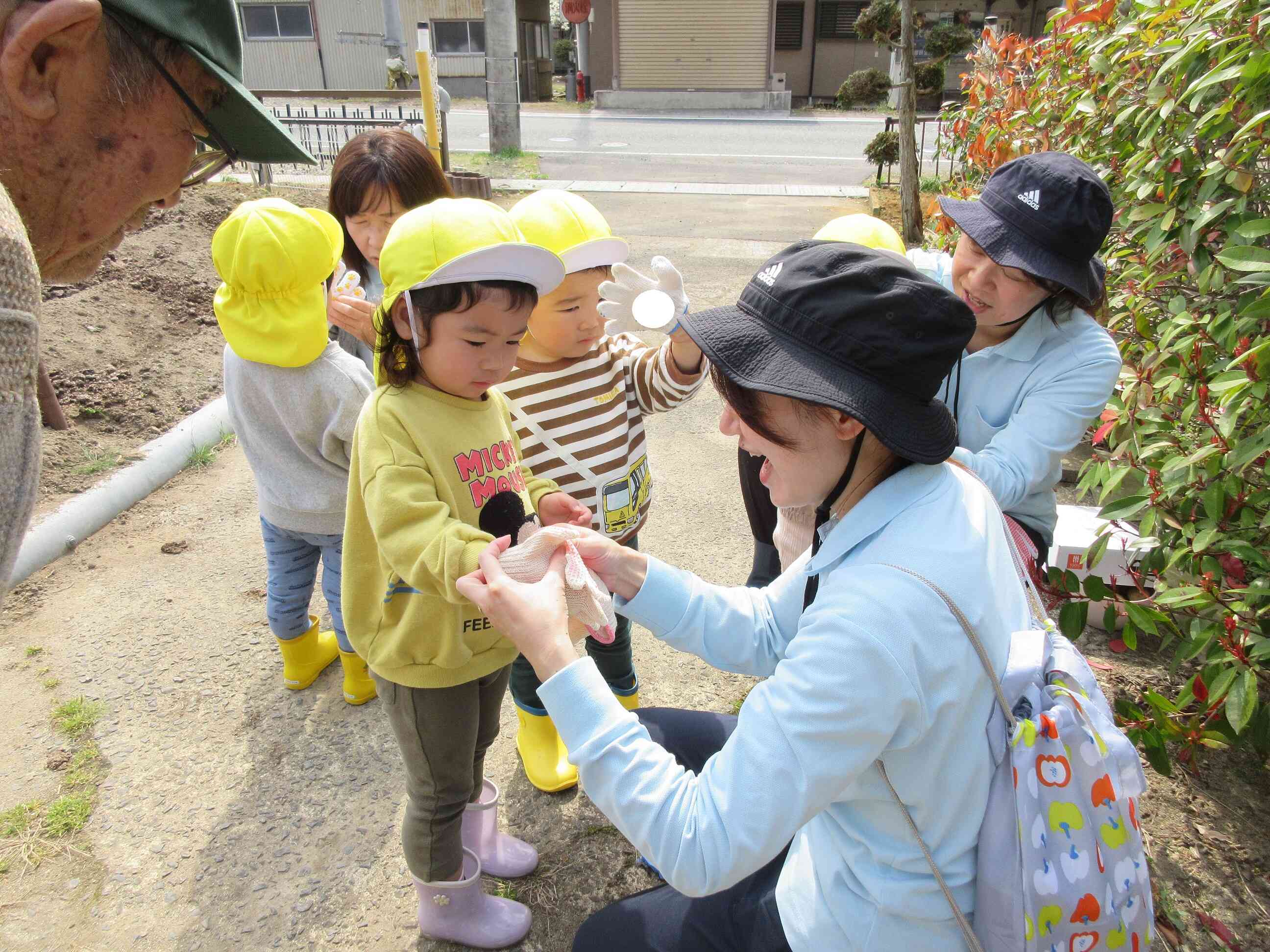 軍手を付けると気持ちが切り替わります！