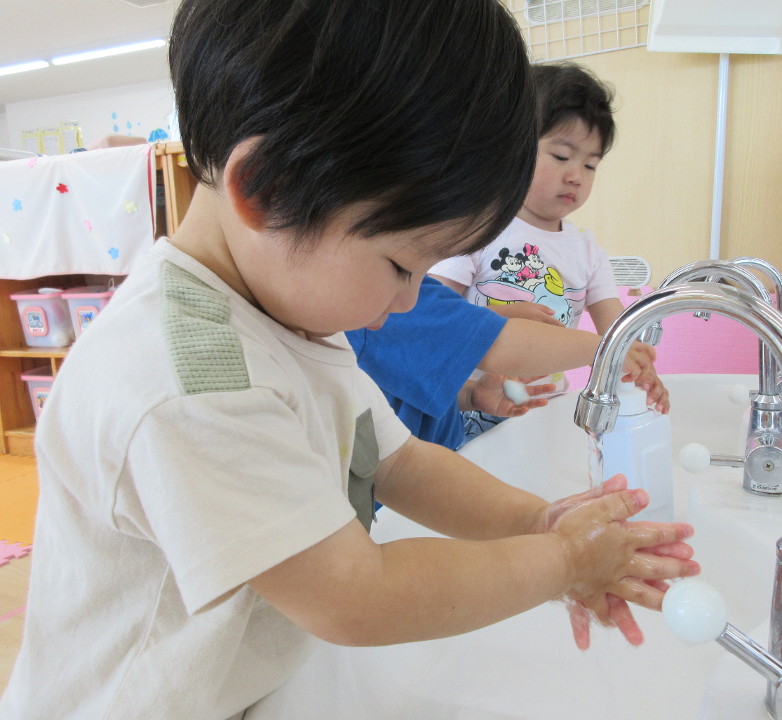 あわあわゴシゴシ、綺麗になったかな？