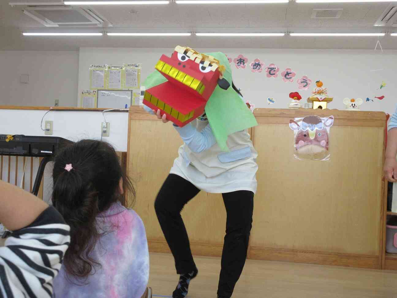 獅子舞さんが来てくれたよ！