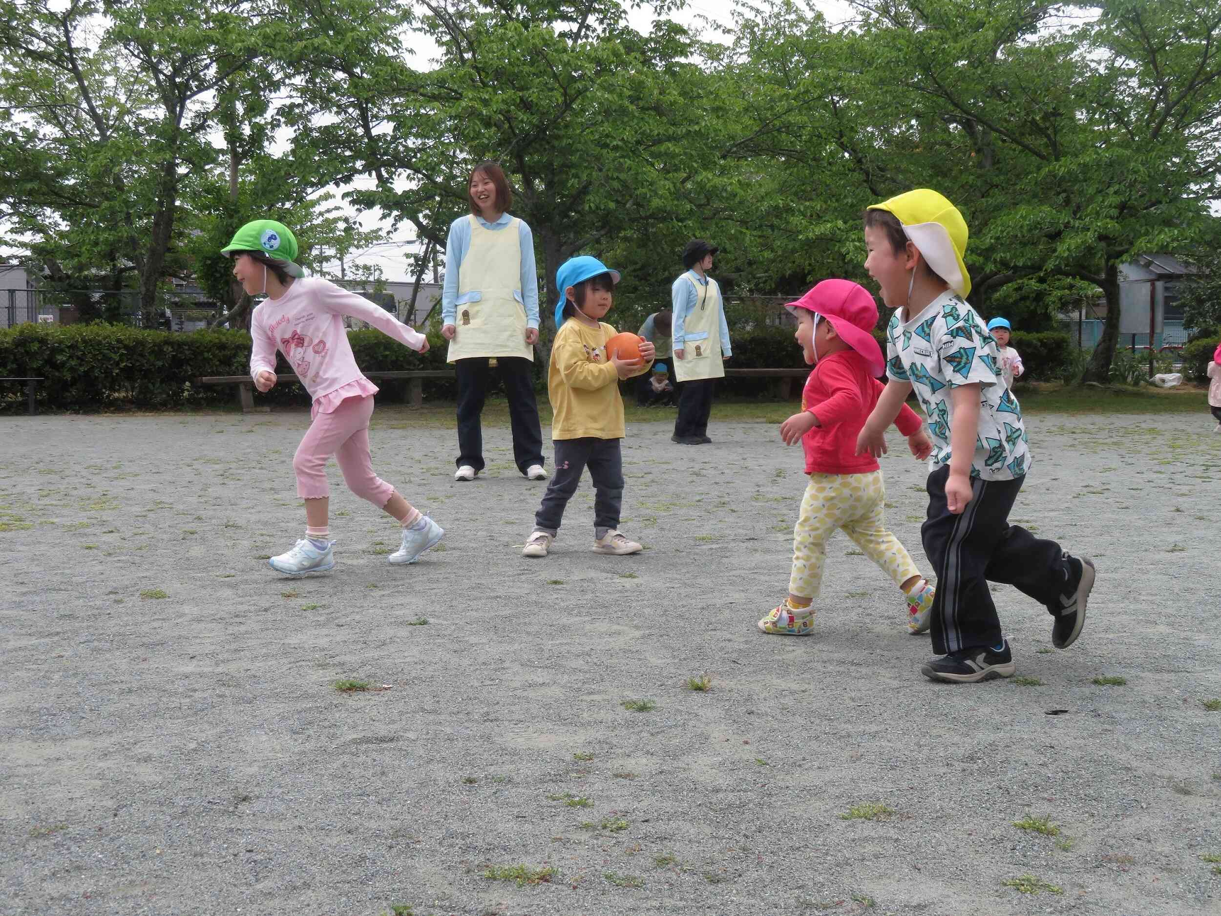 ボールで遊んだよ！