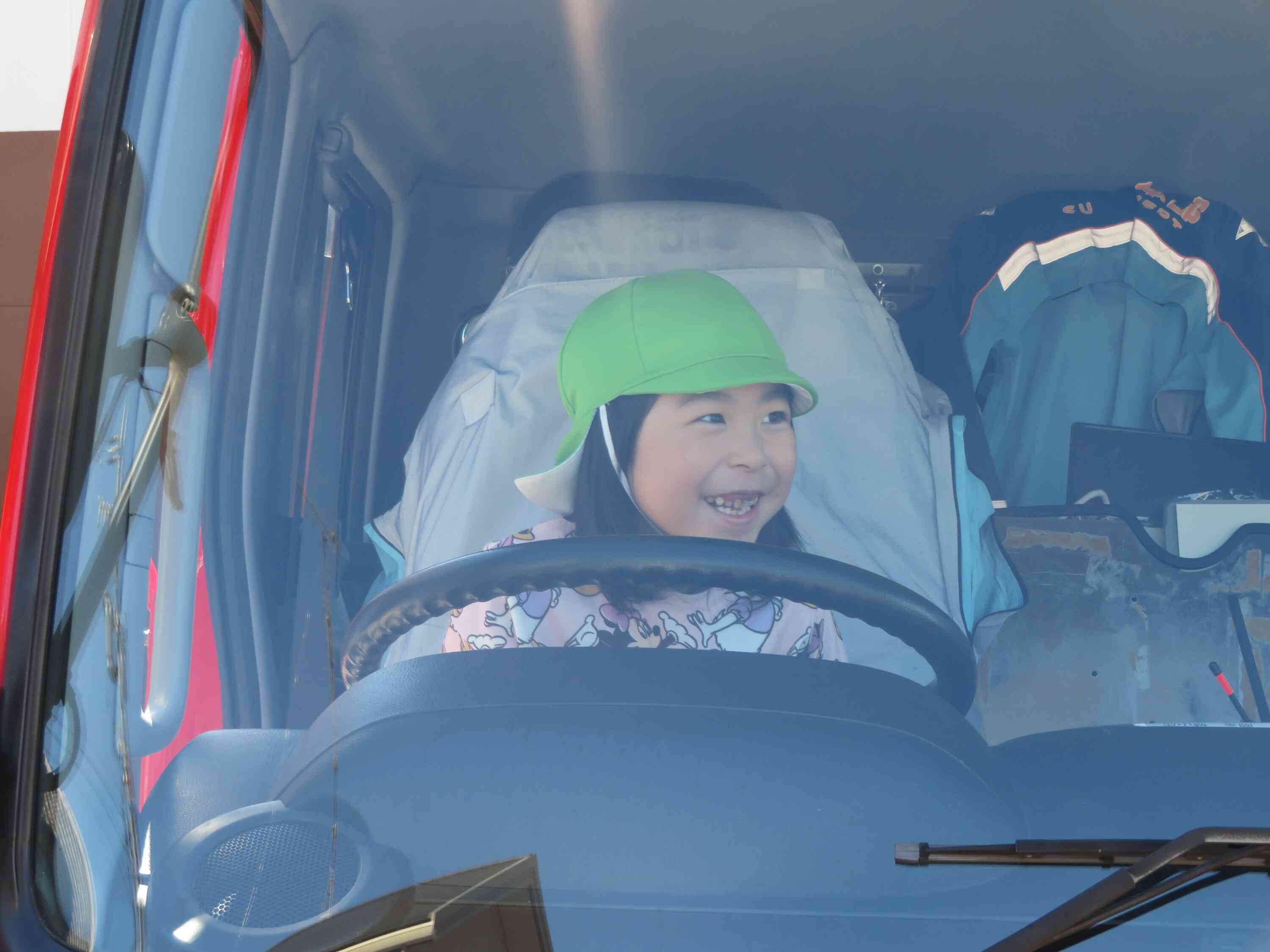 消防車に乗りました