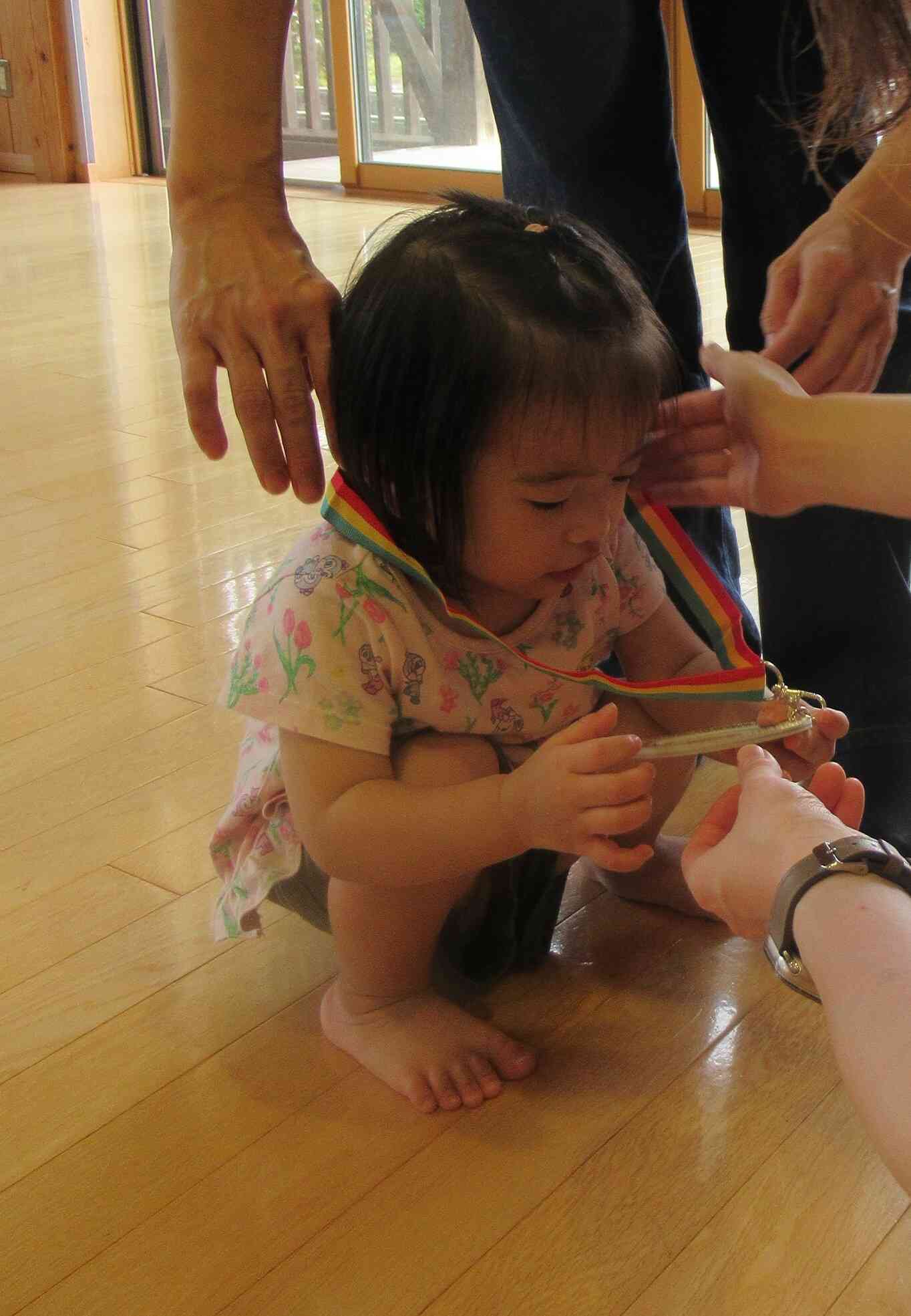 キラキラメダルだ!やったね!