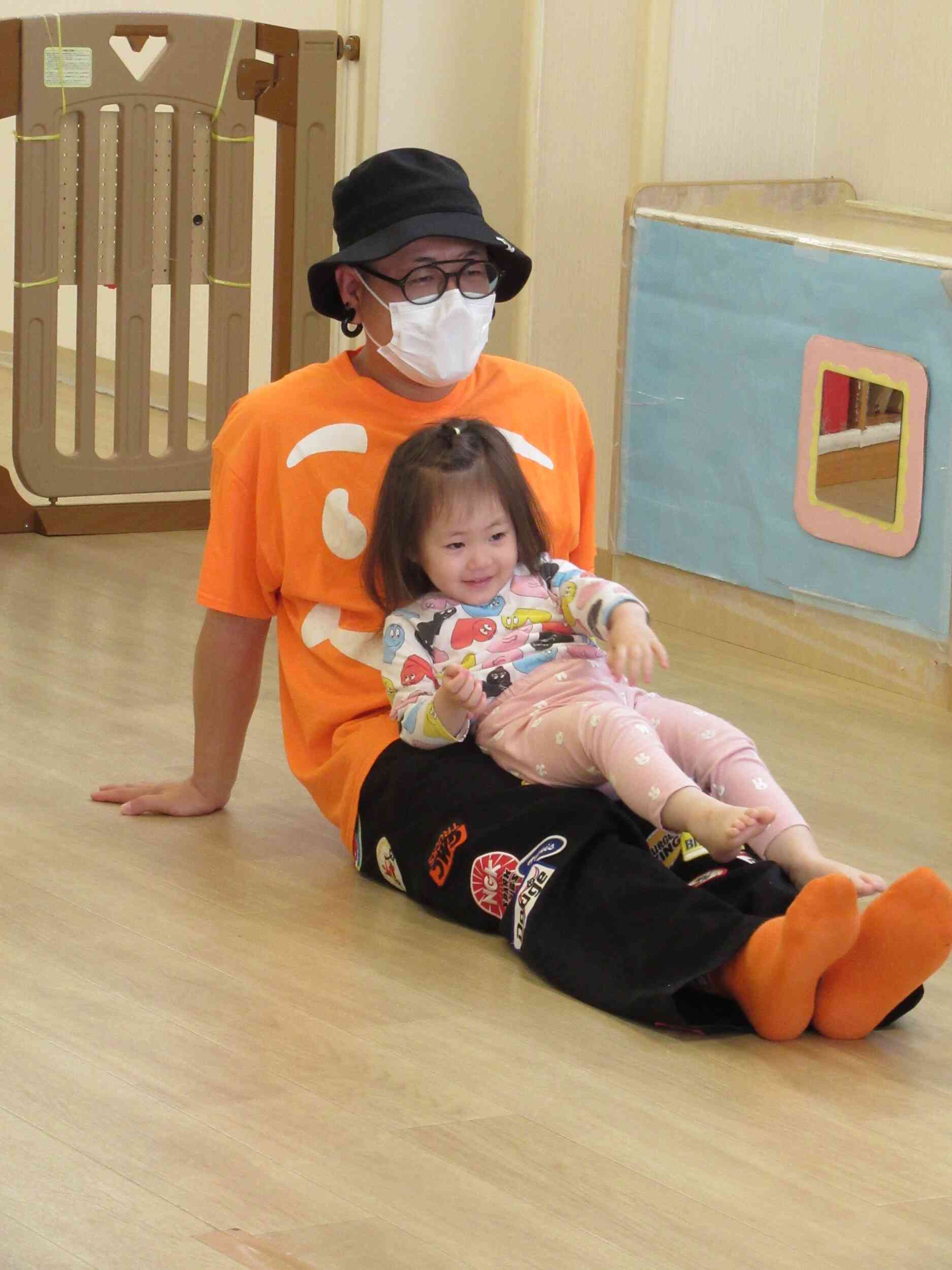 お父さんバス楽しいね♪