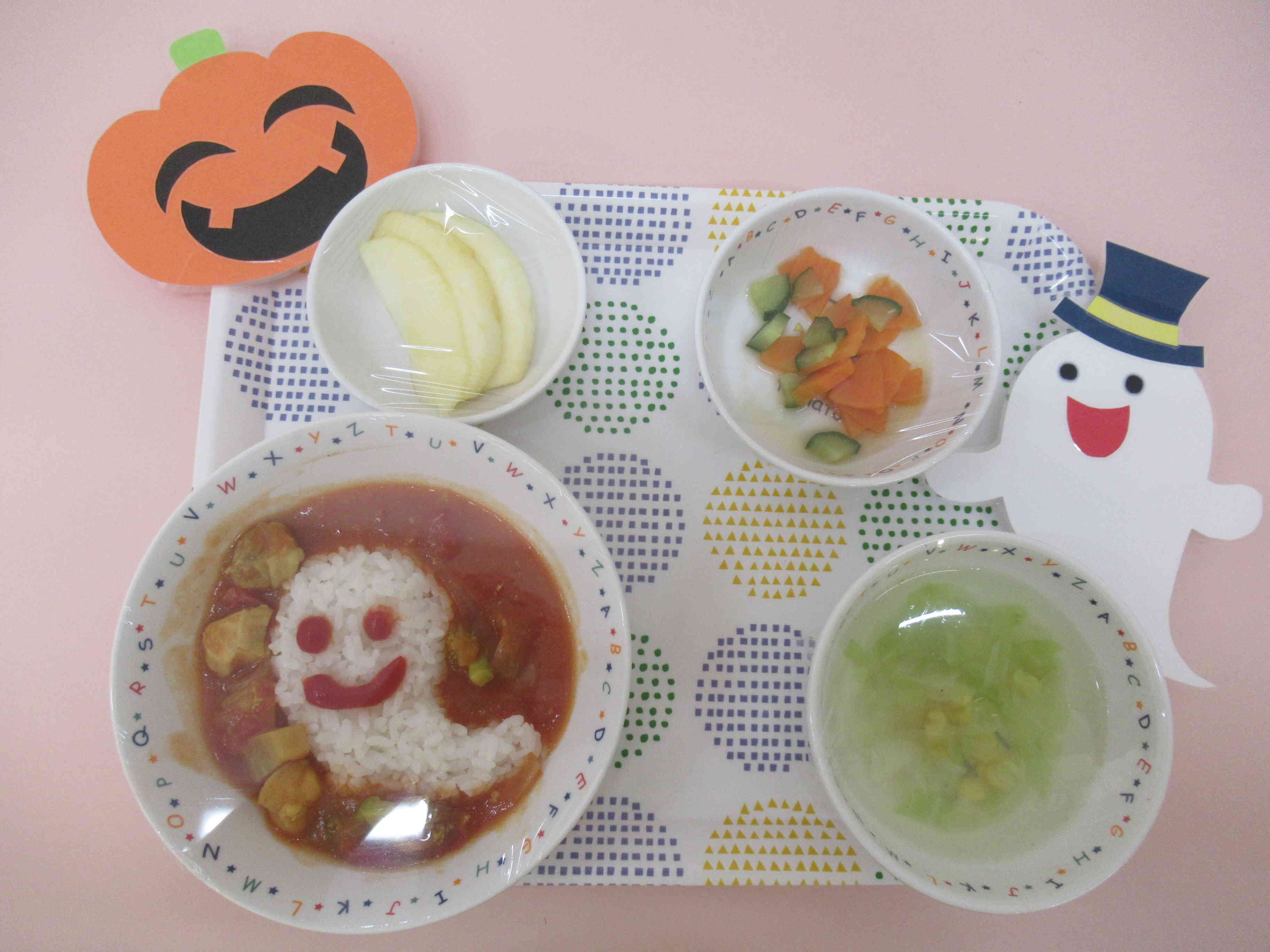 ハロウィーンアレンジ献立、子どもたちに大好評でした☆