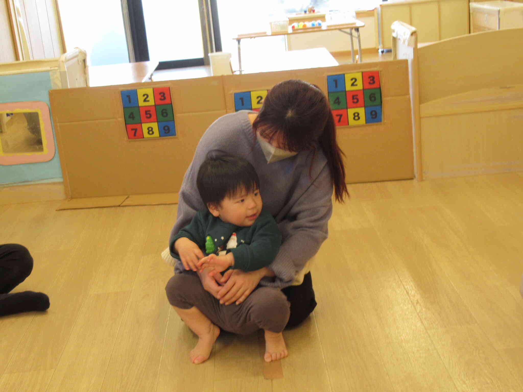 お名前を呼ばれて元気にお返事「はーい！」