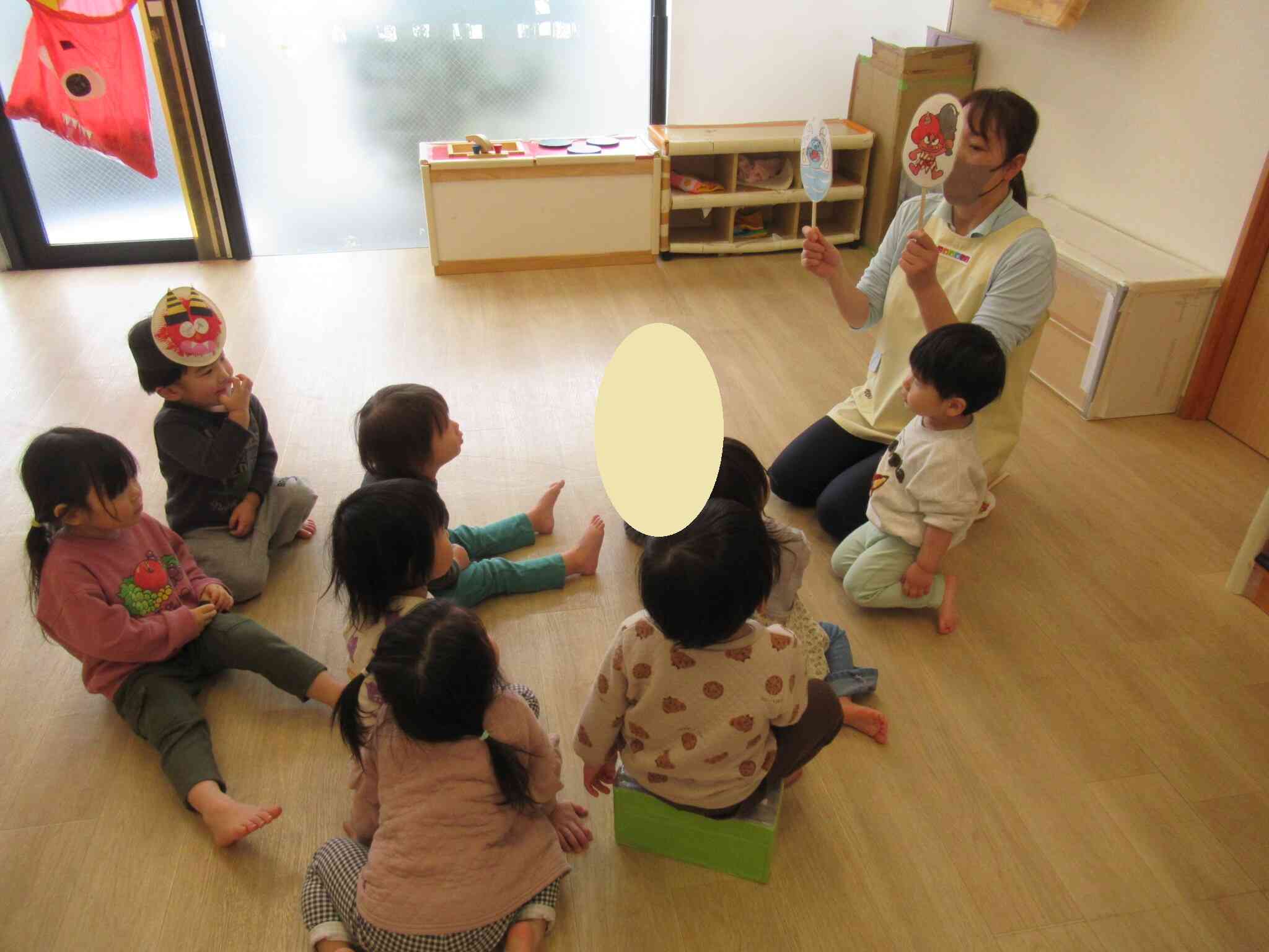 どうして鬼退治するの?ペープサートでお話を聞きました☆