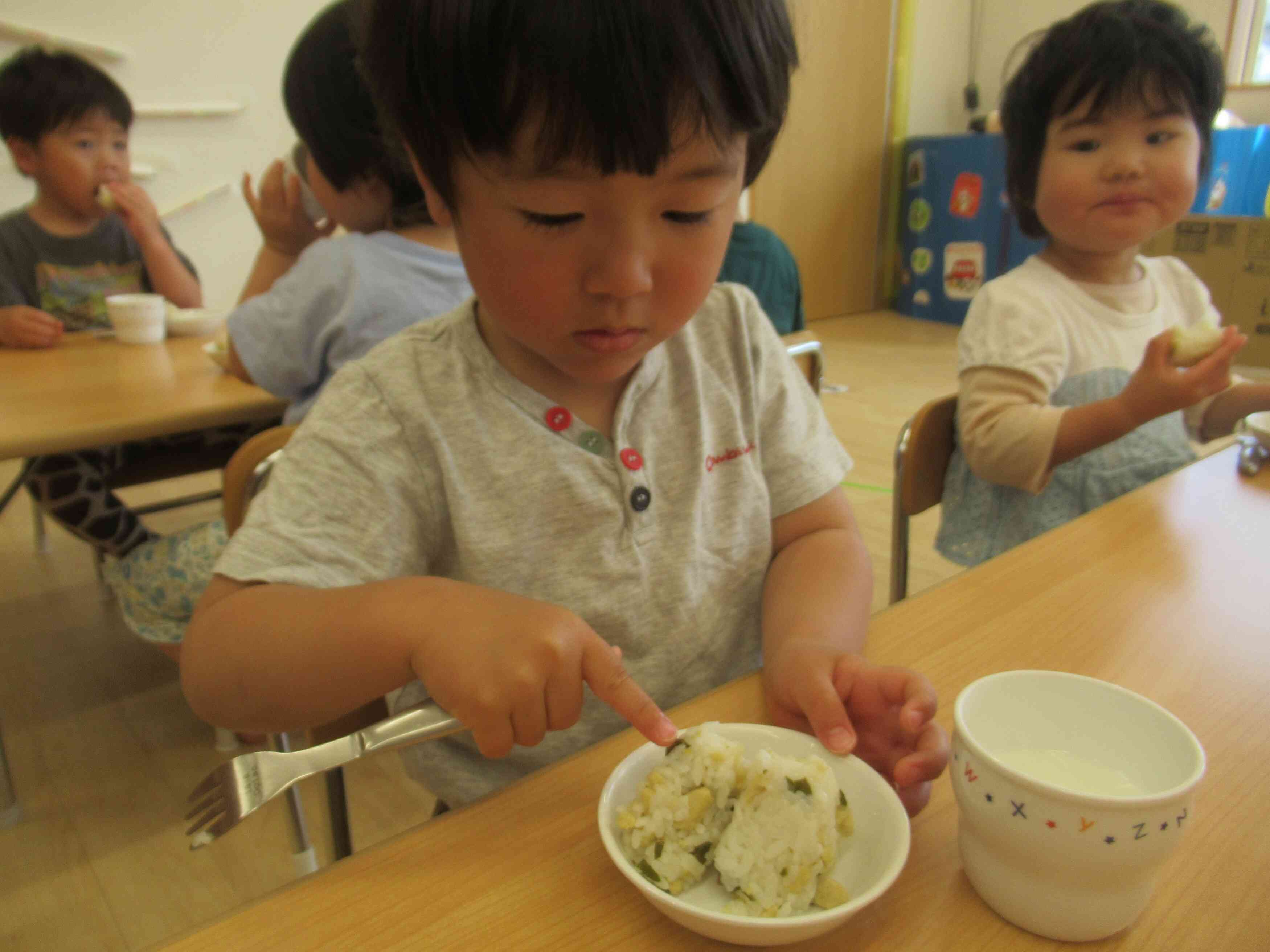 「高野豆腐見ーつけた！いただきます！」
